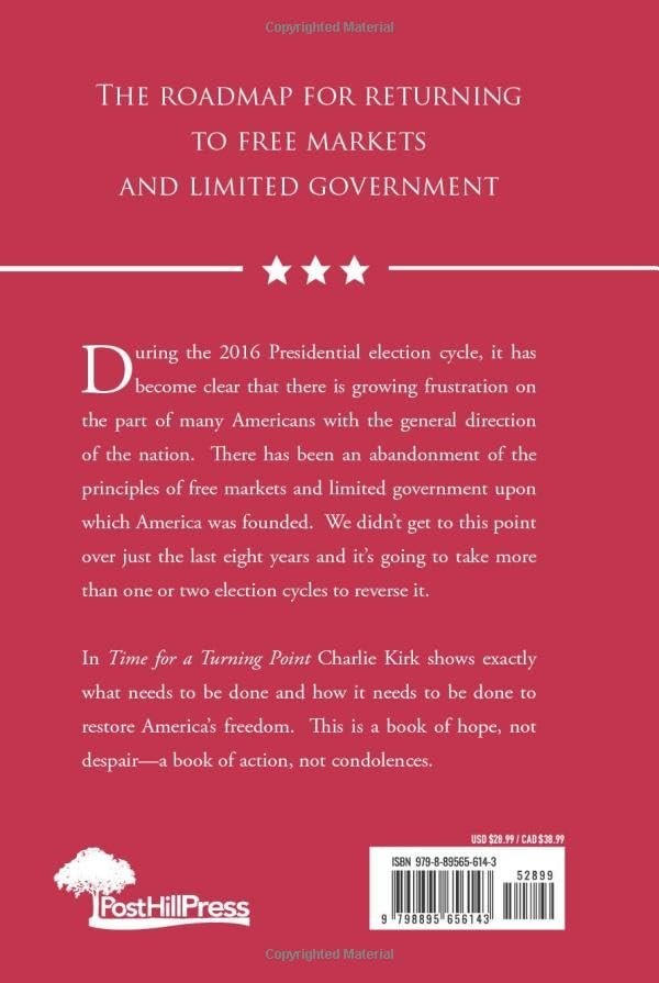 Charlie Kirk Book – Paperback – Time for a Turning Point: Setting the Course