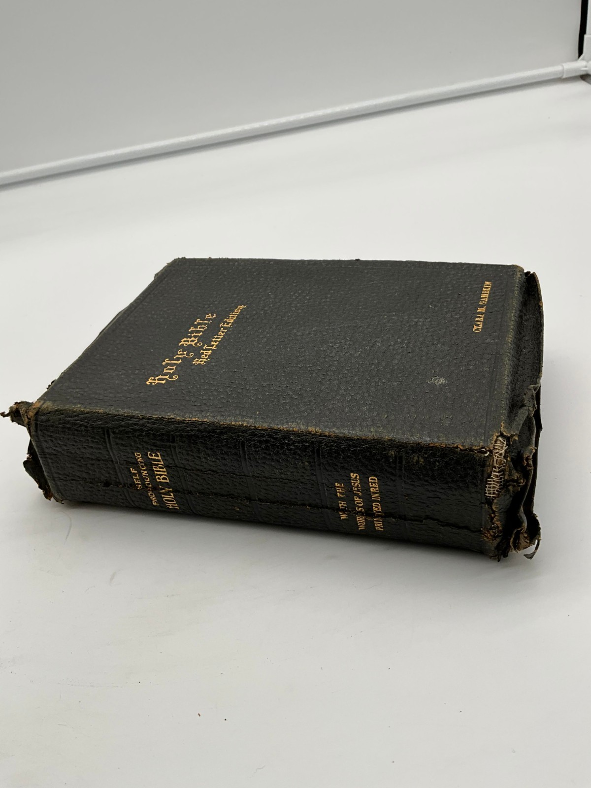 Holy Bible Red Letter Edition With The Words of Jesus Clara M Gamblin 1985 BK