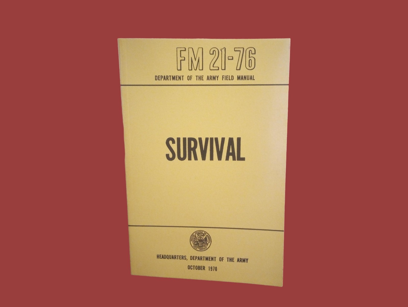 U.S ARMY SURVIVAL BOOK 21-76 ILLUSTRATED 288 PAGES SURVIVALIST GUIDE HANDBOOK