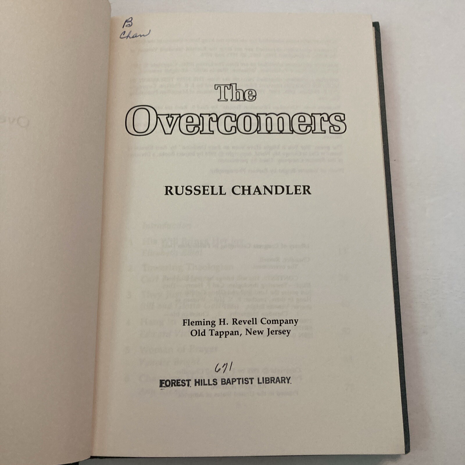 The Overcomers by Russell Chandler 1978 Hardcover Revell