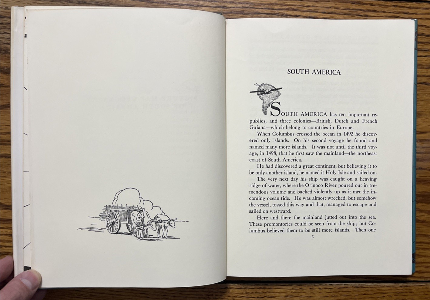 Picture Map Geography of South America, by Vernon Quinn, HCDJ 1959 Edition