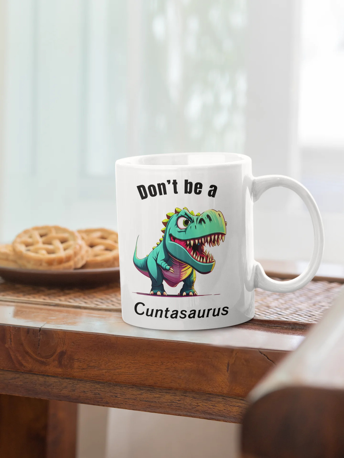 Dinosaur Funny Mug. Novelty 11/15 Oz, Coffee,Gift,Office,Home,naughty,Present