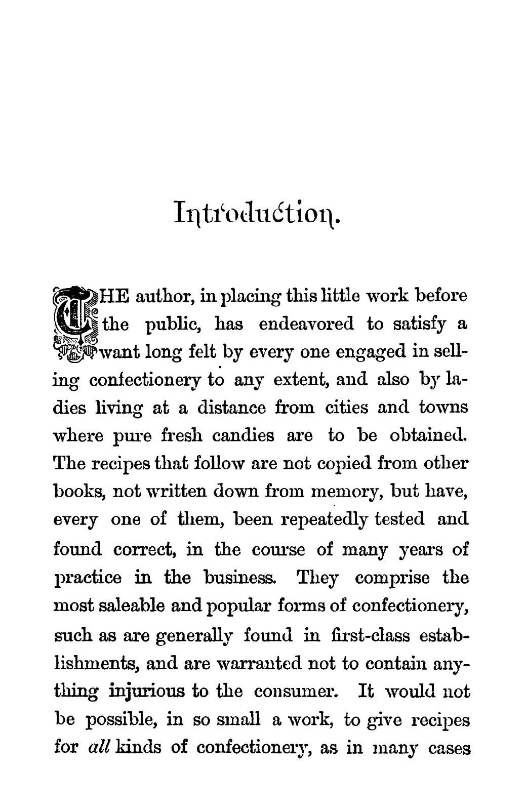 1876 The Little Confectioner Vintage Cook Book 96 Pages
