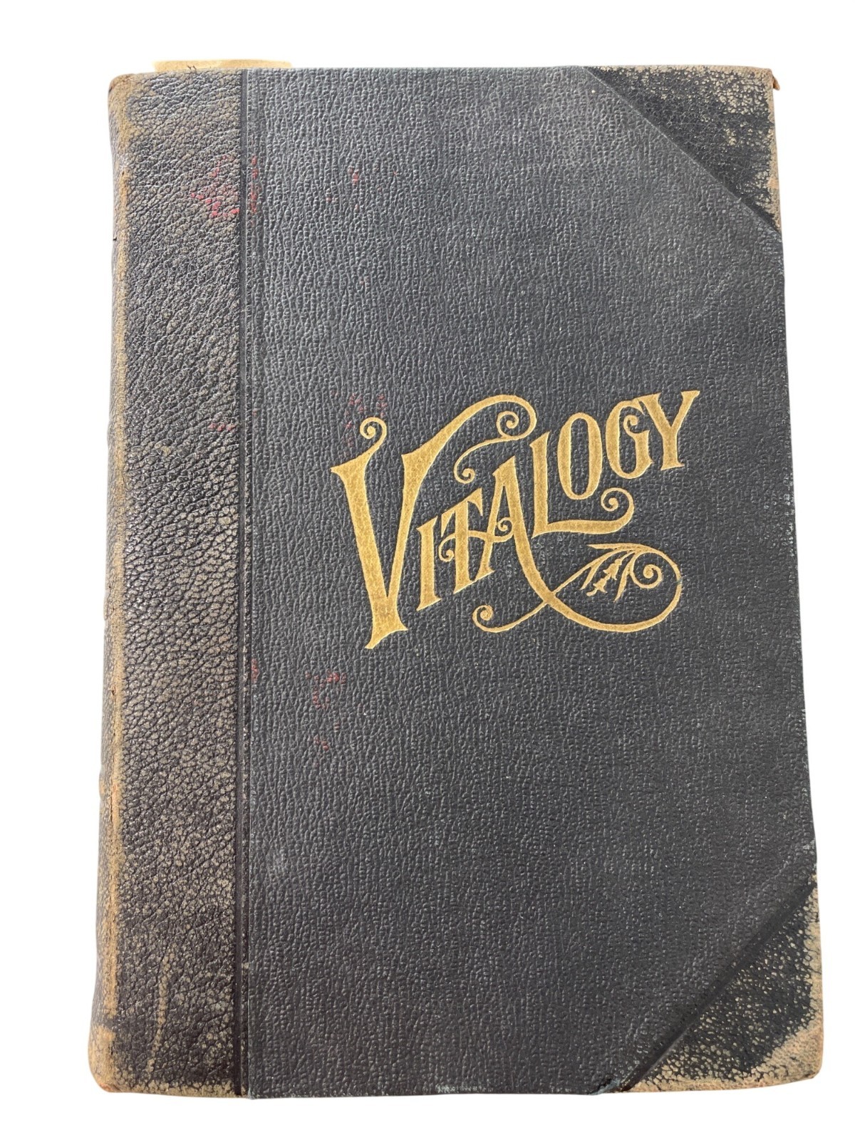 Antique Vitalogy Encyclopedia Of Health And Home Hardcover 1914 Black Leather