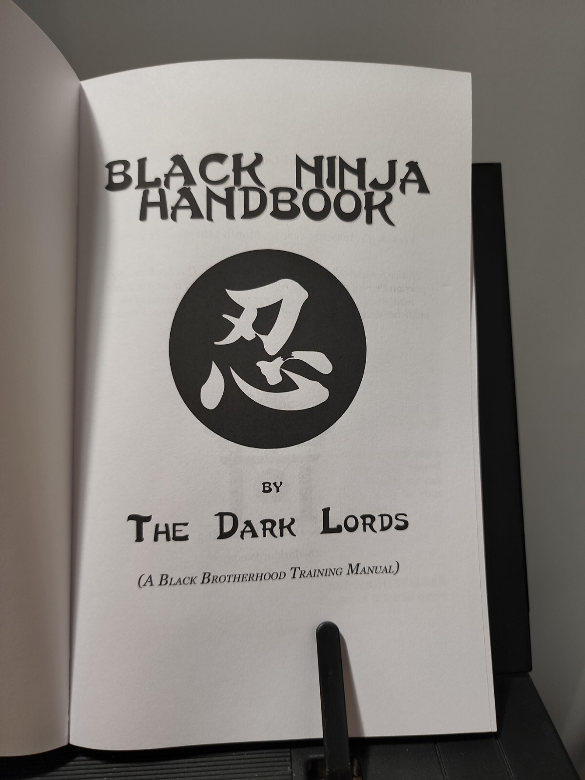 Black Ninja Handbook: Black Brotherhood Training Manual