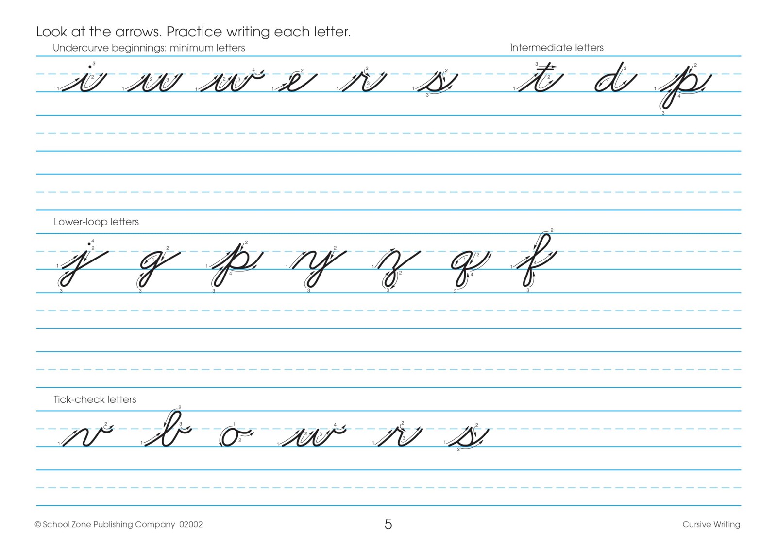 School Zone Cursive Writing Workbook: 32 Pages,