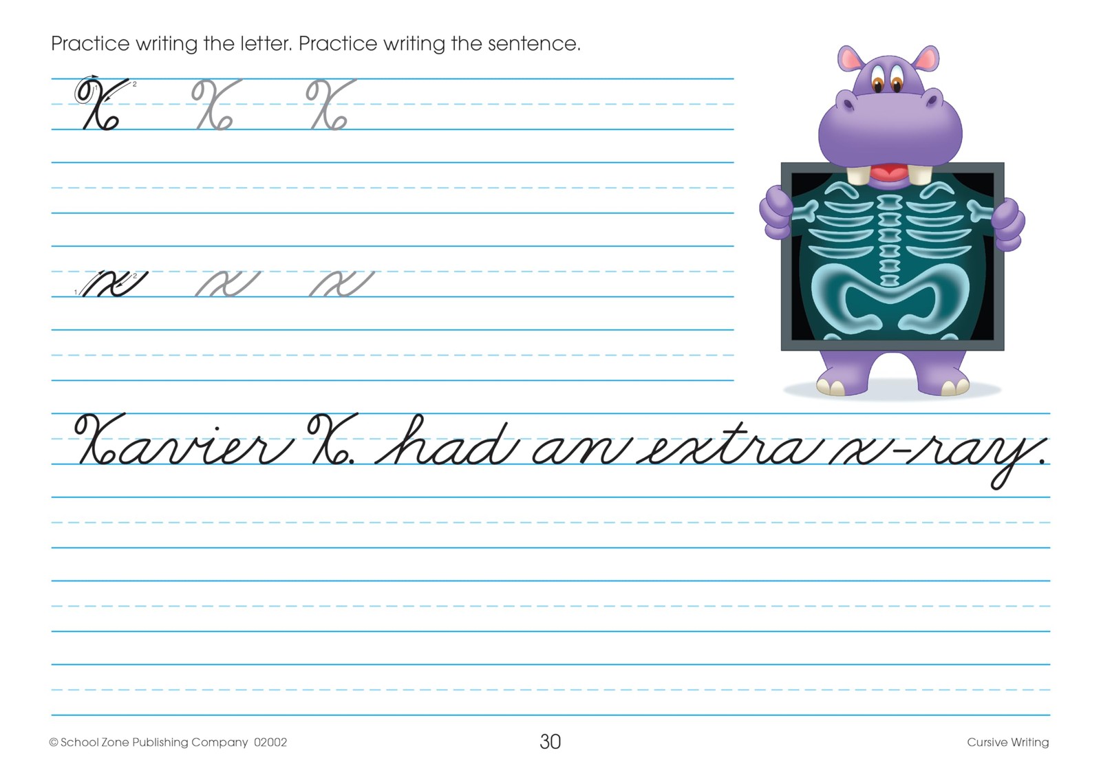 School Zone Cursive Writing Workbook: 32 Pages,