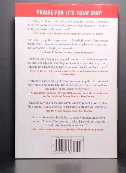 Its Your Ship D. Michael Abrashoff HC 1st Ed Leadership Management 2002
