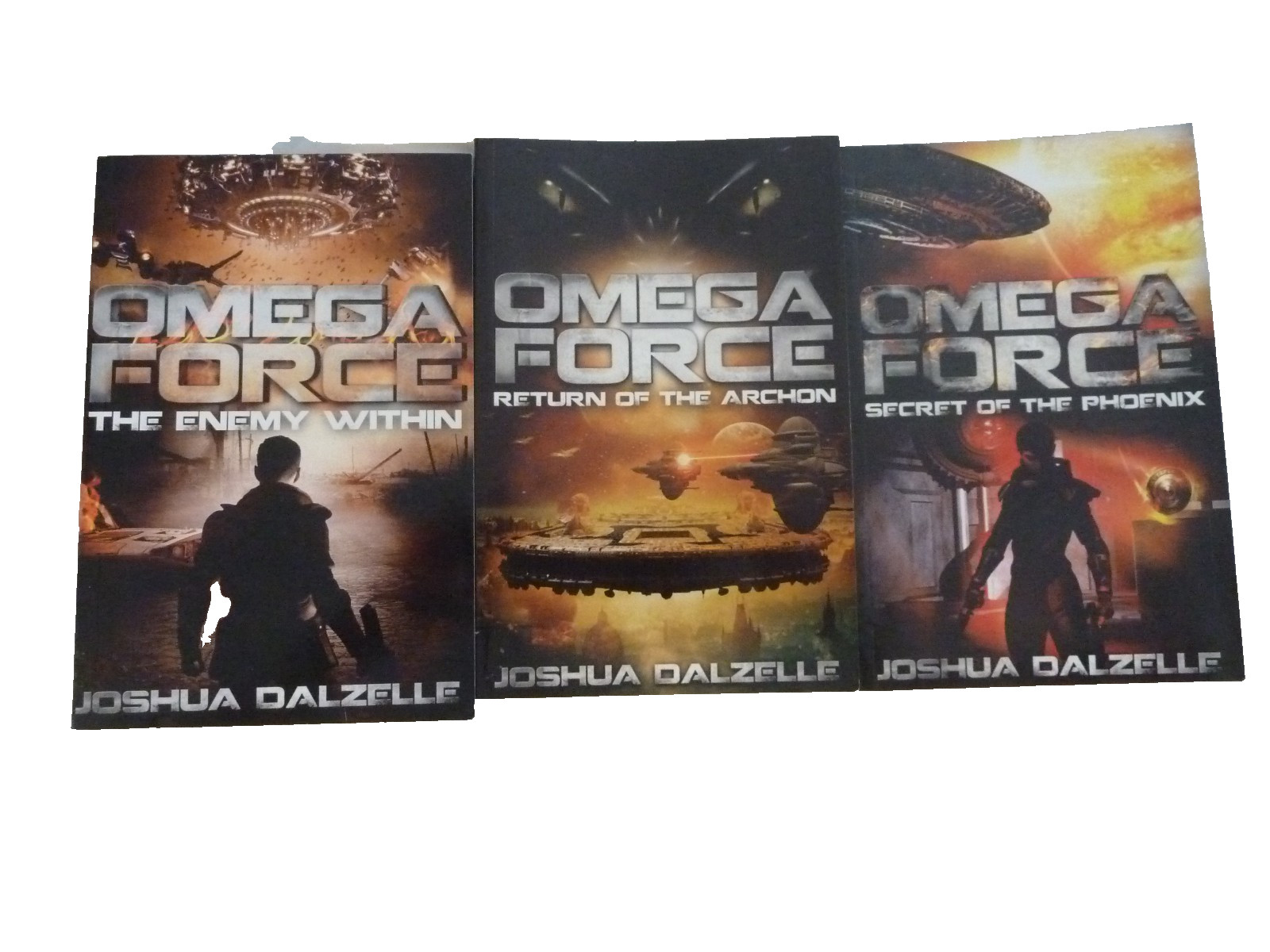 FOURTEEN (14) JOSHUA DALZELLE trade paperbacks in the Omega Force series