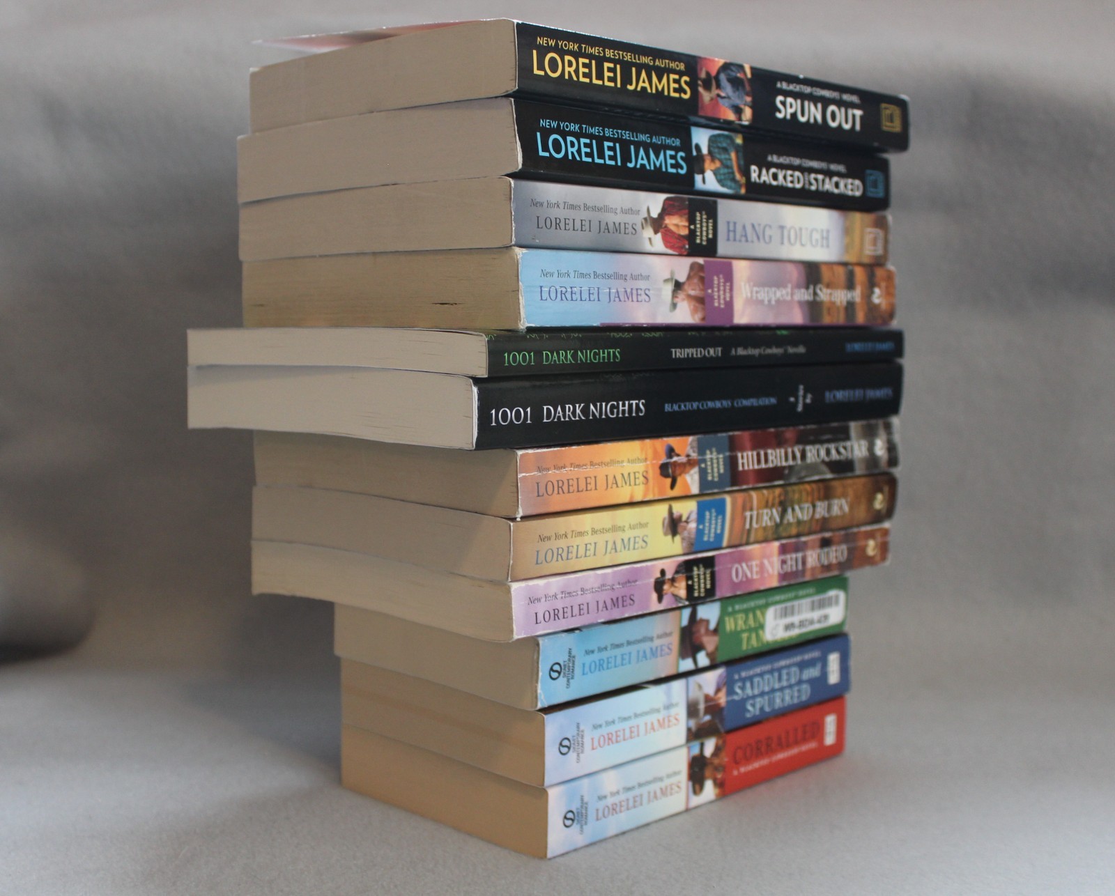 Blacktop Cowboys Series 14 Titles in 12 PBs Lorelei James PB Novellas USED Good