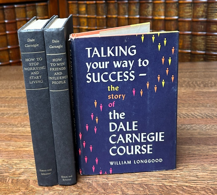 Dale Carnegie Course lot of 3, Talking Your Way to Success, Win Friends; Worry