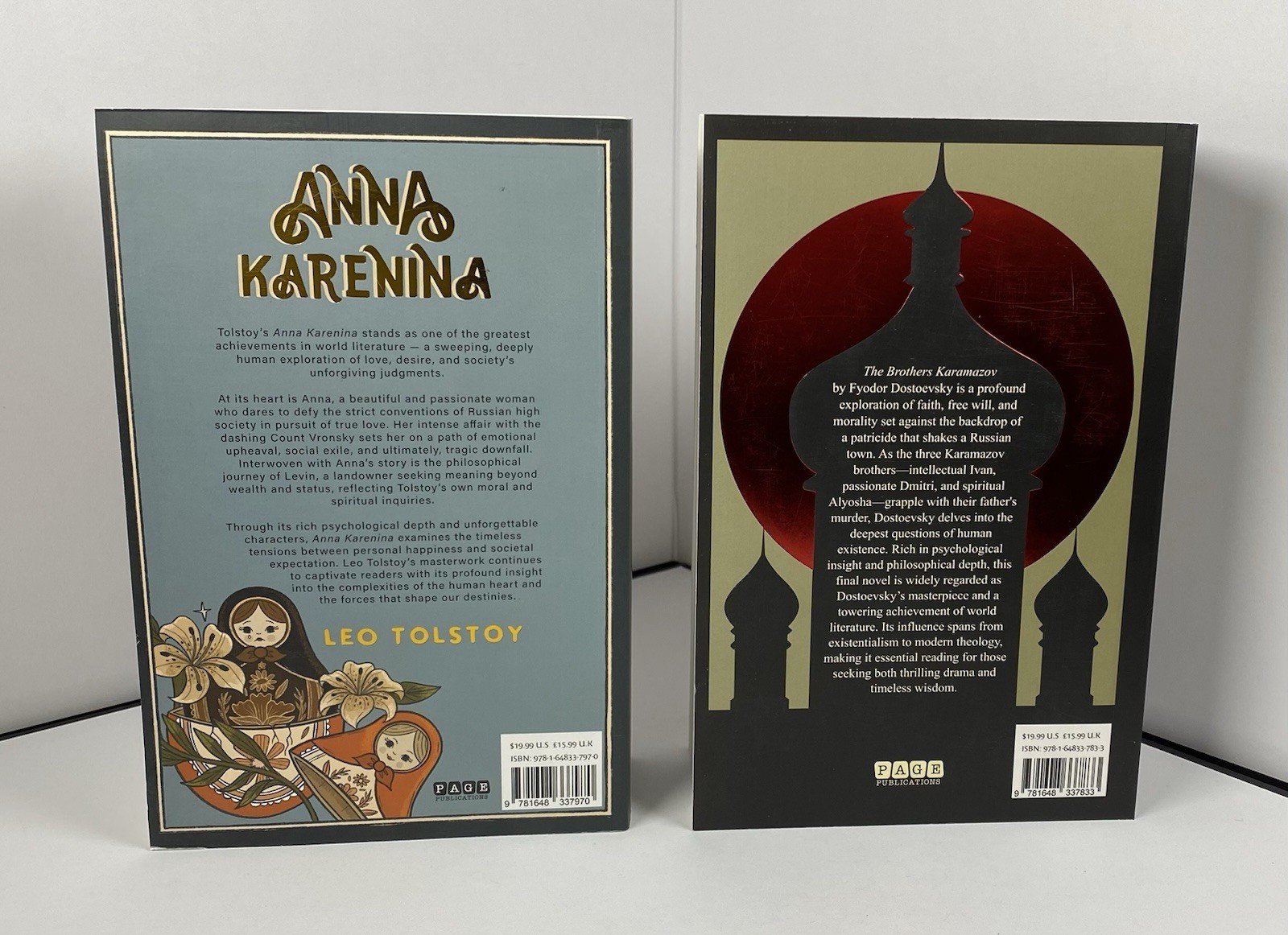 Anna Karenina, The Brothers Karamazov Russian Classics Lot Gift Set Paperback