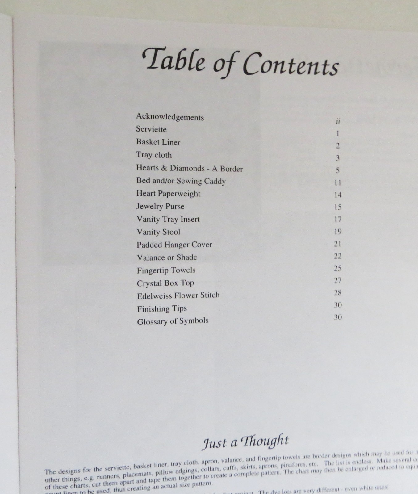Hardanger Linen Lace Pattern Book Janice Love 30 Pages