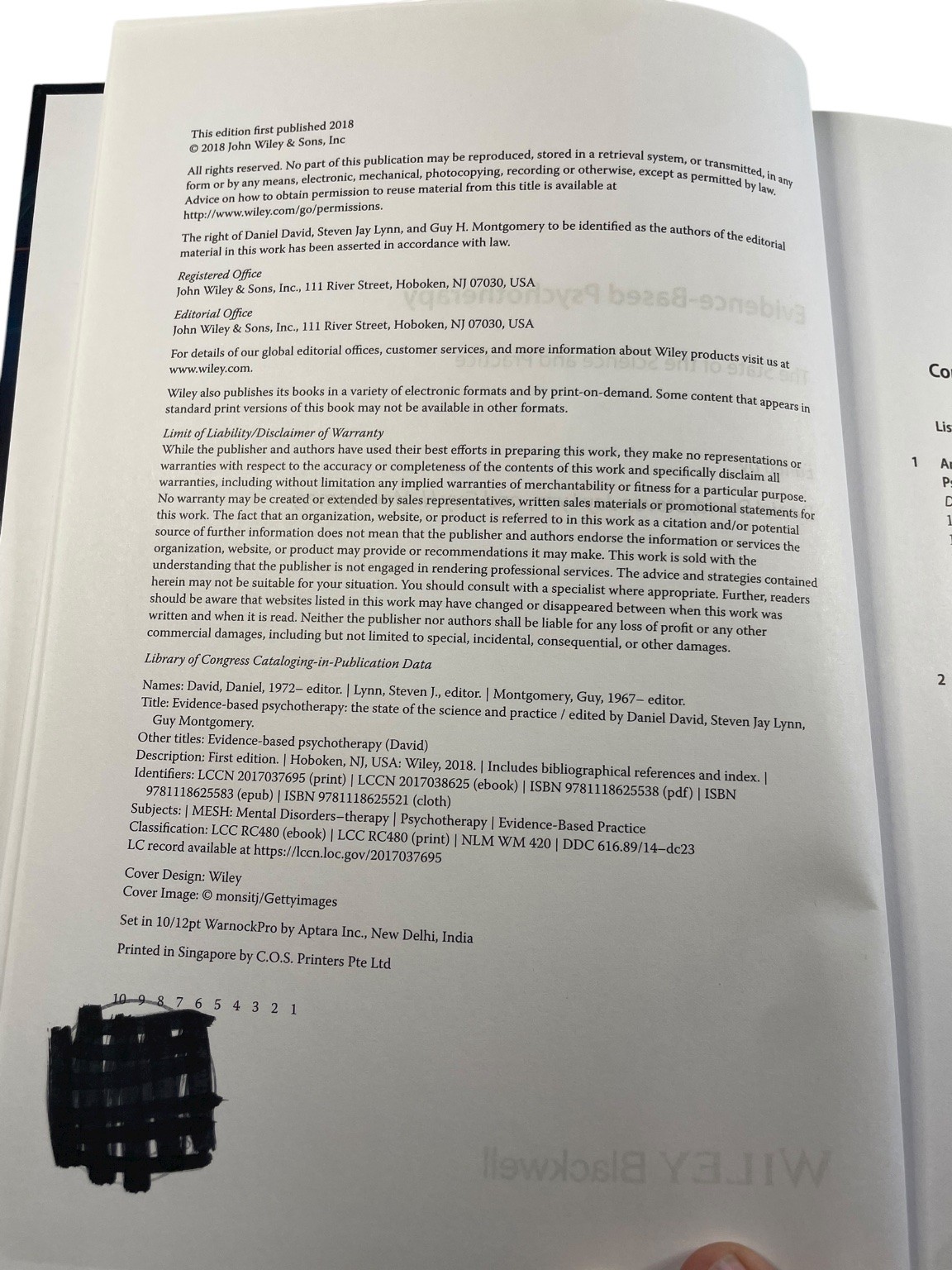 Evidence-Based Psychotherapy David Lynn Montgomery 2018 First Edition Wiley