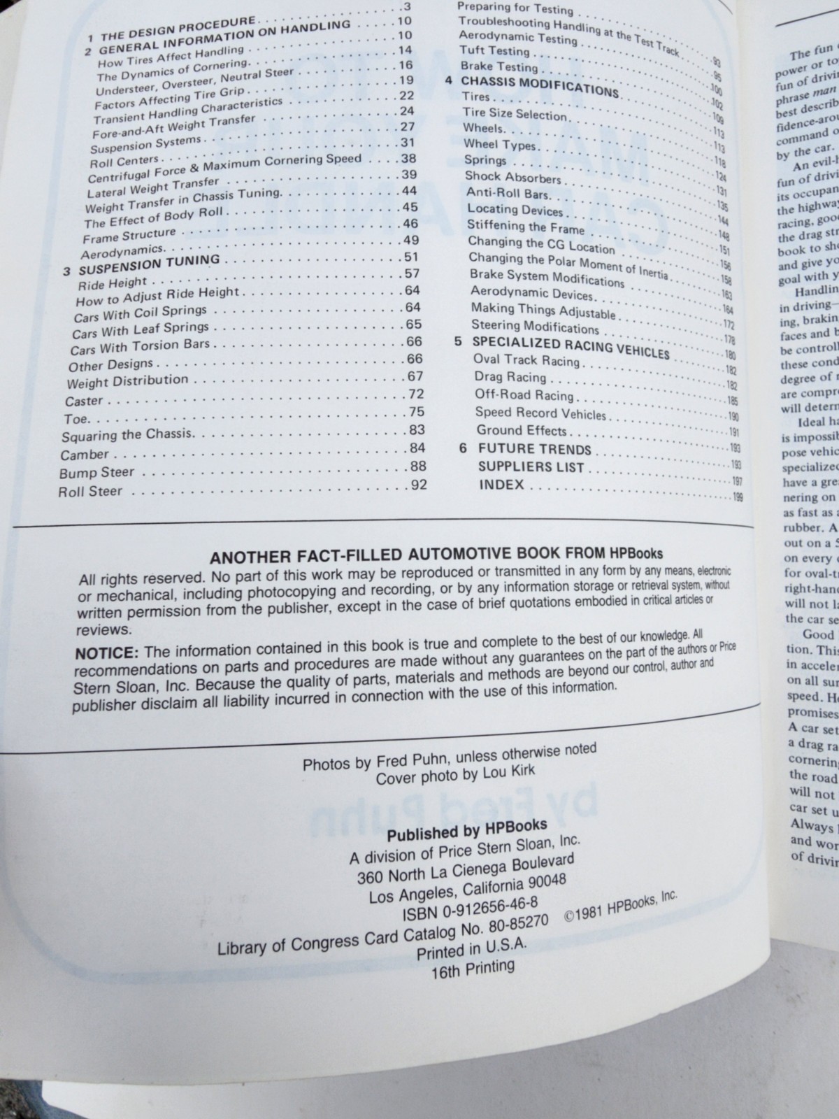 How to Make Your Car Handle By Fred Puhn 1981 Great Ephemera Classic Car Book