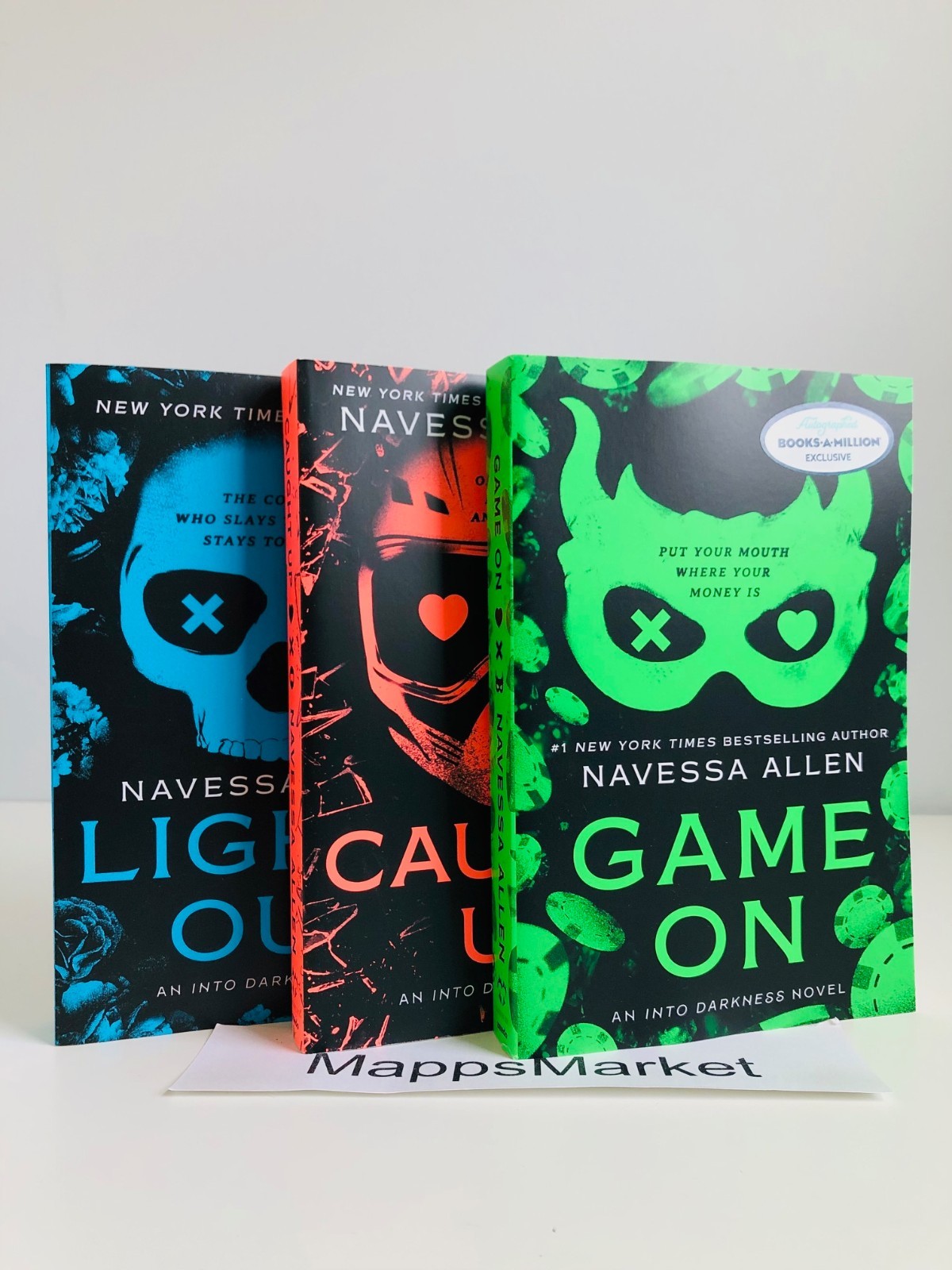 SIGNED IN PERSON Lights Out (Into Darkness #1) by Navessa Allen (2024, Trade PB)