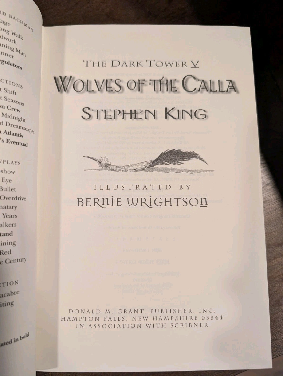 Stephen King—The Dark Tower V: Wolves of the Calla (NEW 1st Ed. & Print)