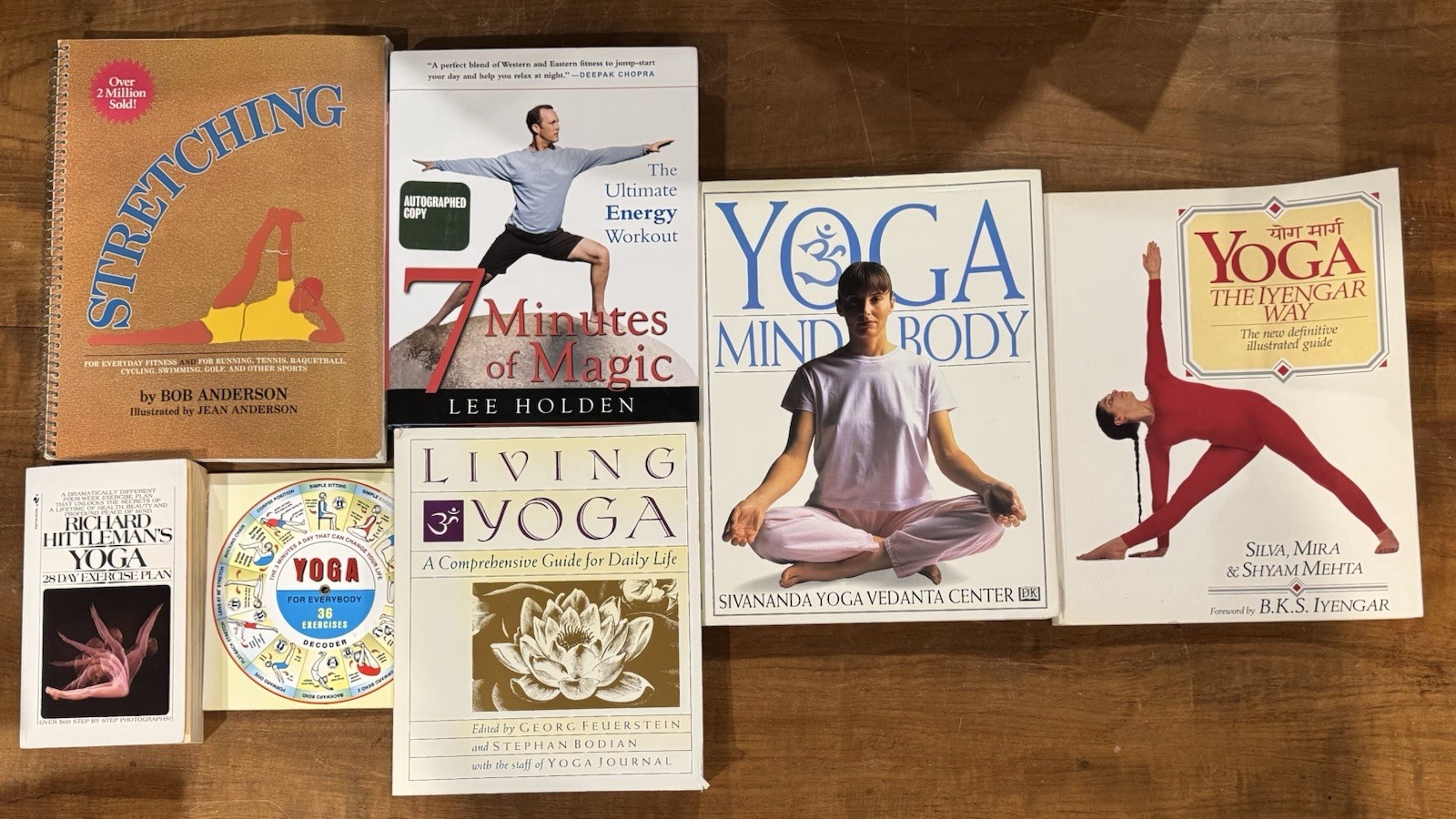 Lot Of 7 Yoga Fitness Book Including Yoga Pose Decoder See Description For Title
