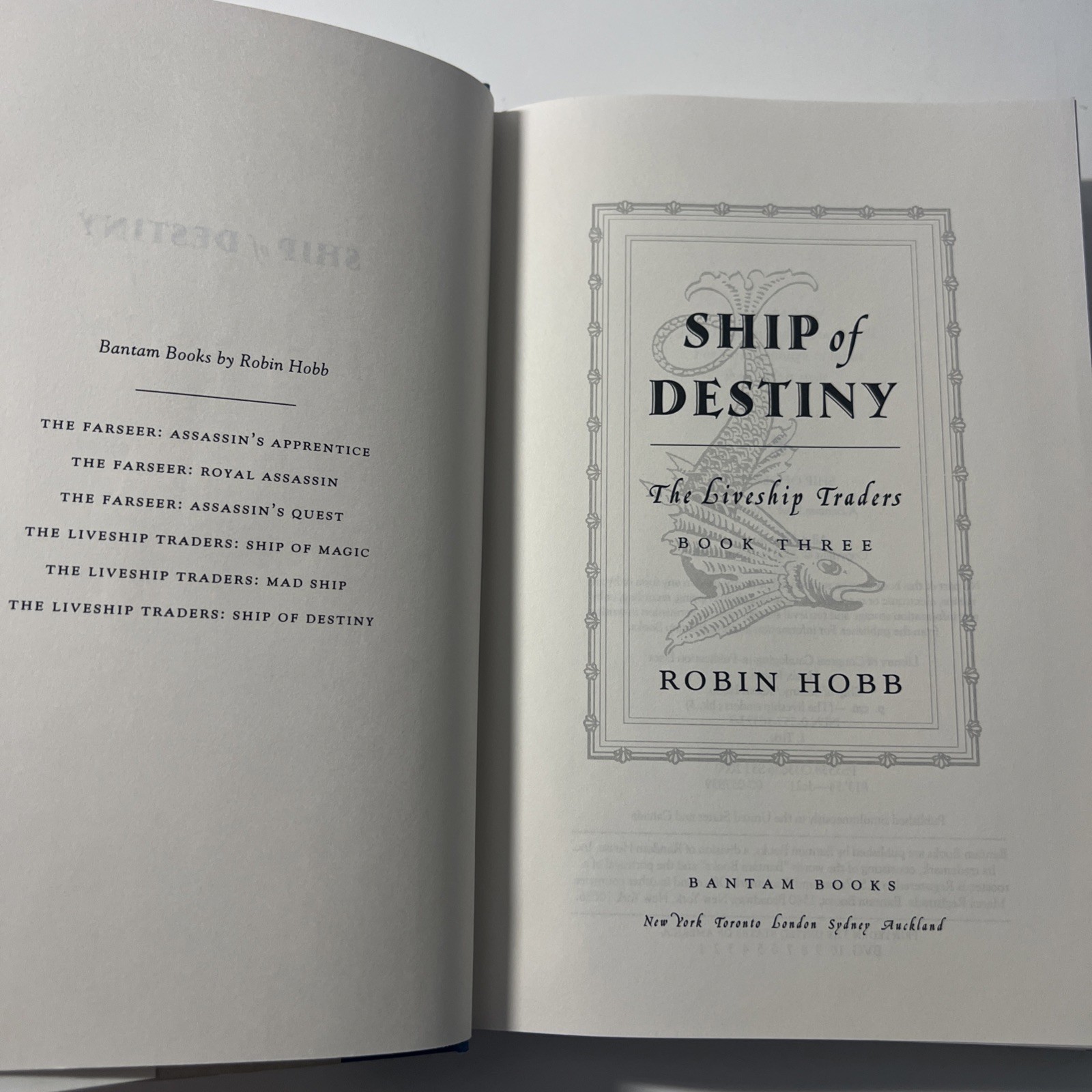 Ship of Destiny (Liveship Traders, Book 3) by Robin Hobb Hardcover VG