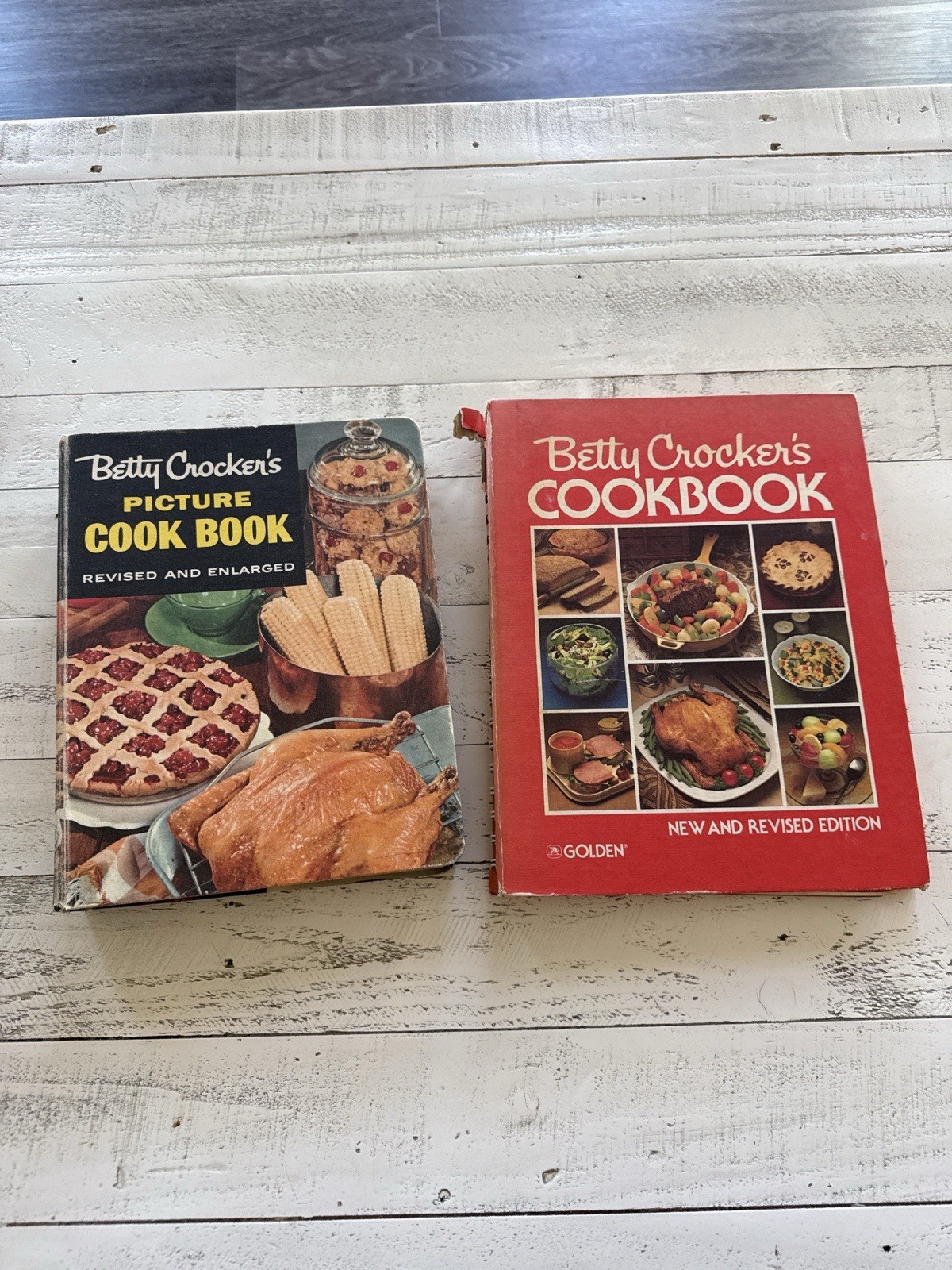 Betty Crocker Cookbook Lot 2 HC Spiral Picture Cook Book Revised 1956 1978