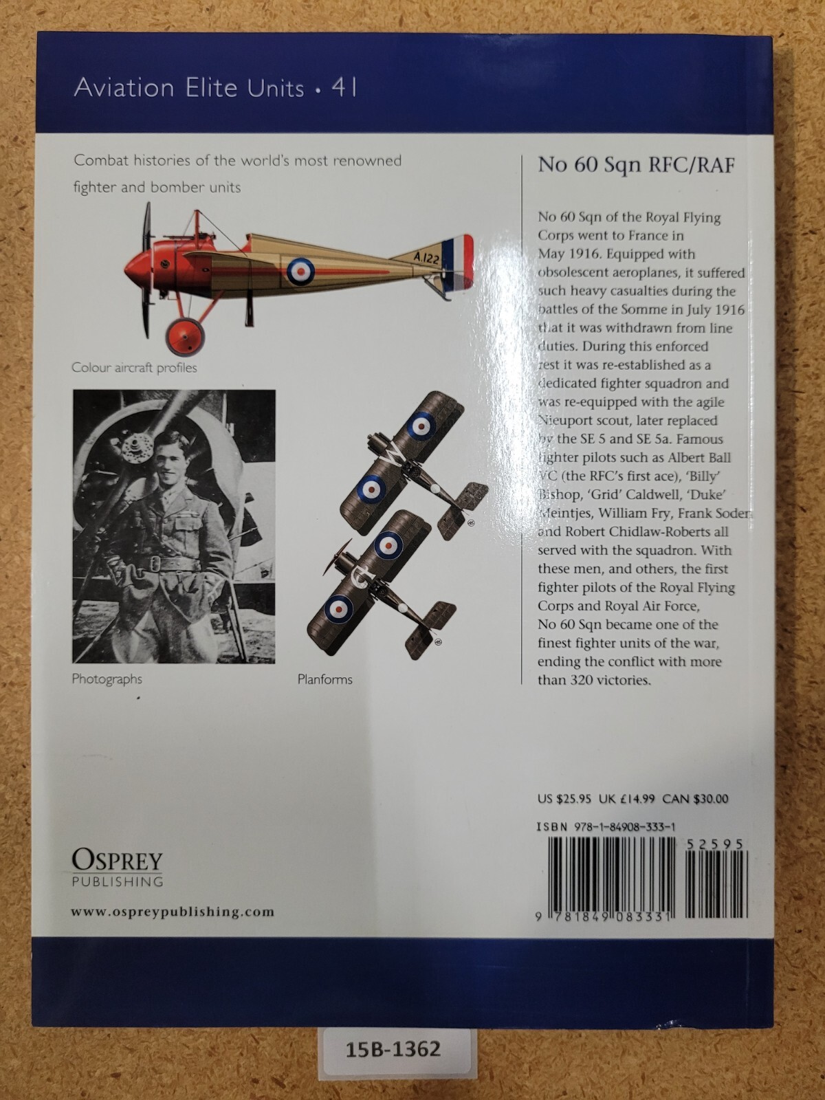 No 60 Sqn RFC/RAF ~ Alex Revell OSPREY (Aviation Elite Units #41)