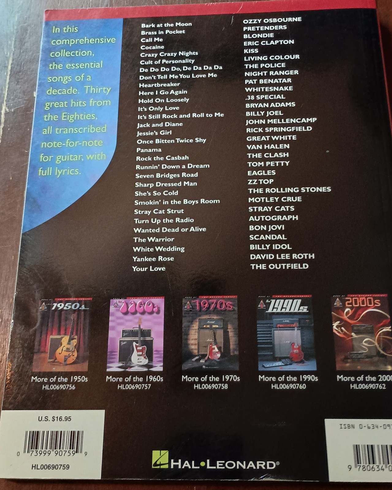 The 1980s: The Decade Series for Guitar tab book