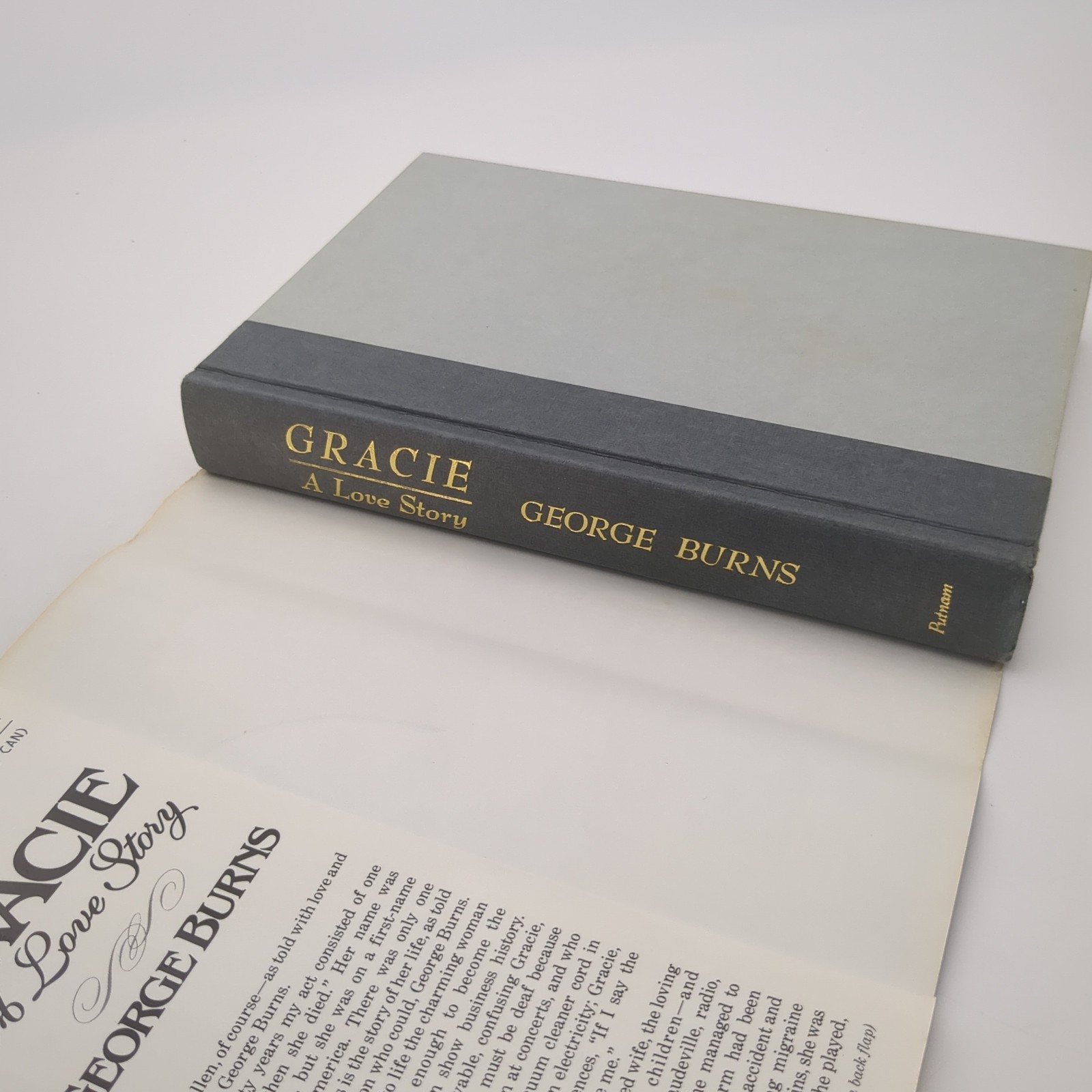 Gracie A Love Story Comedy Memoir First Edition Hardcover Book George Burns 1988