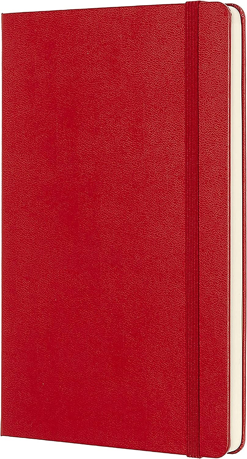 Moleskine Classic Notebook Hard Cover Large Plain/Blank Scarlet Red 240 Pages