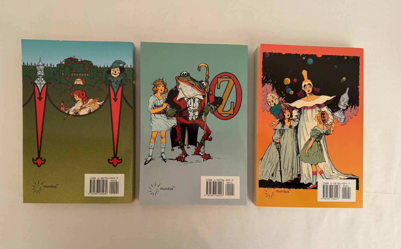 Wizard of Oz Books by L. Frank Baum Lot of 6 Large Print Books, 3 HC w/DJ, 3 PB