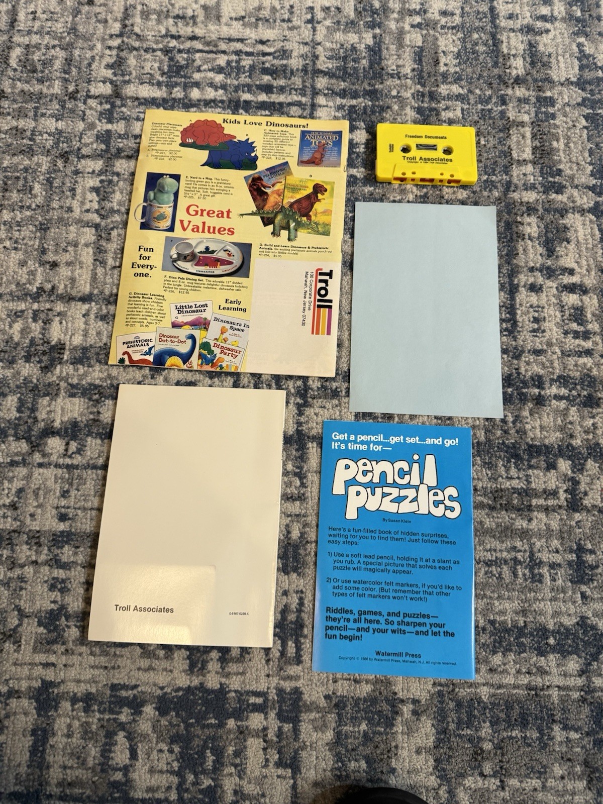 Vintage Scholastic 1980’s TROLL BOOK CLUB Teacher FLYER BOOKLET BAG SET w/ Tape