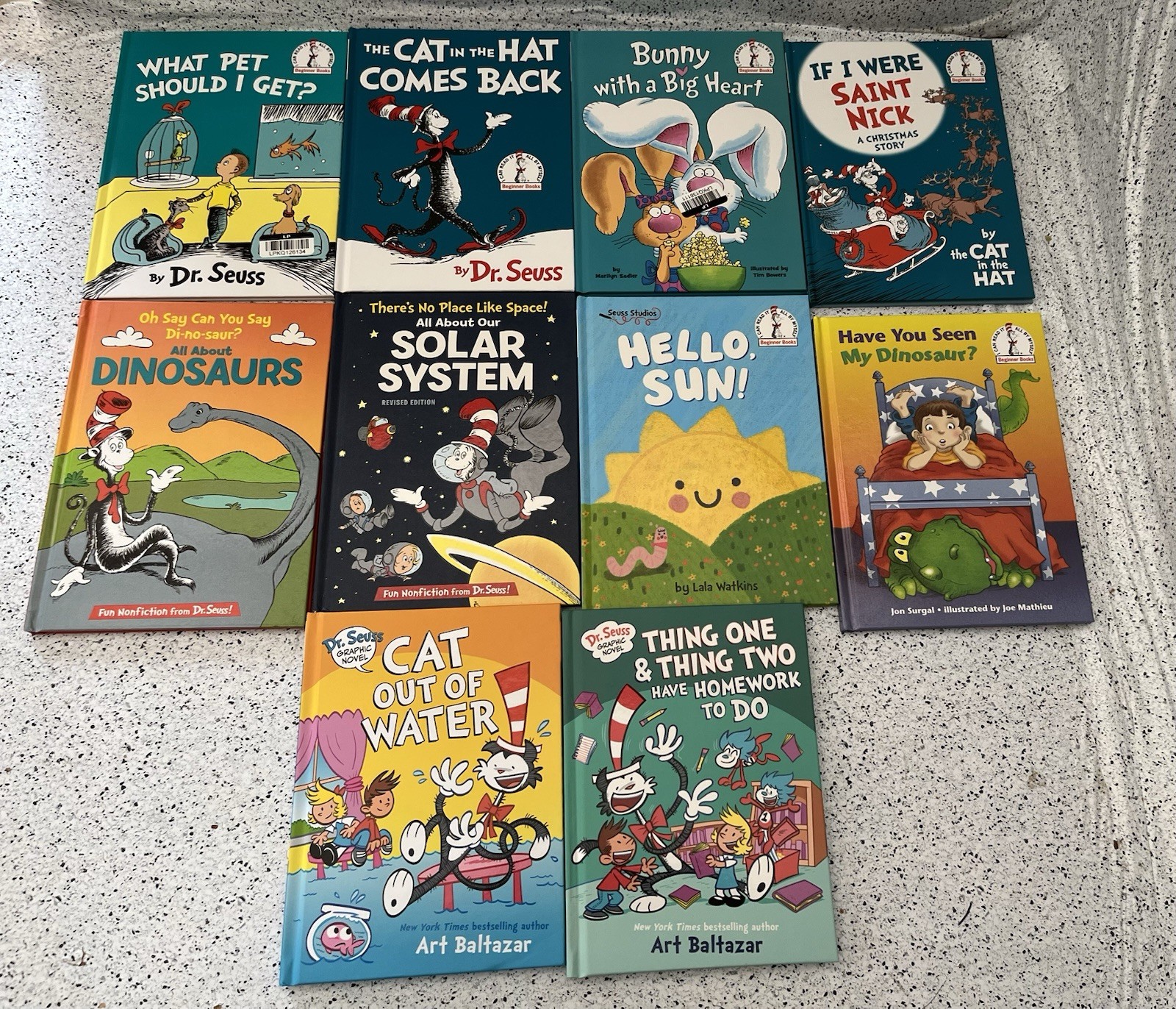 10 Dr. Seuss Books Random, Mixed NO DUPLICATES Hardcover Kids Books