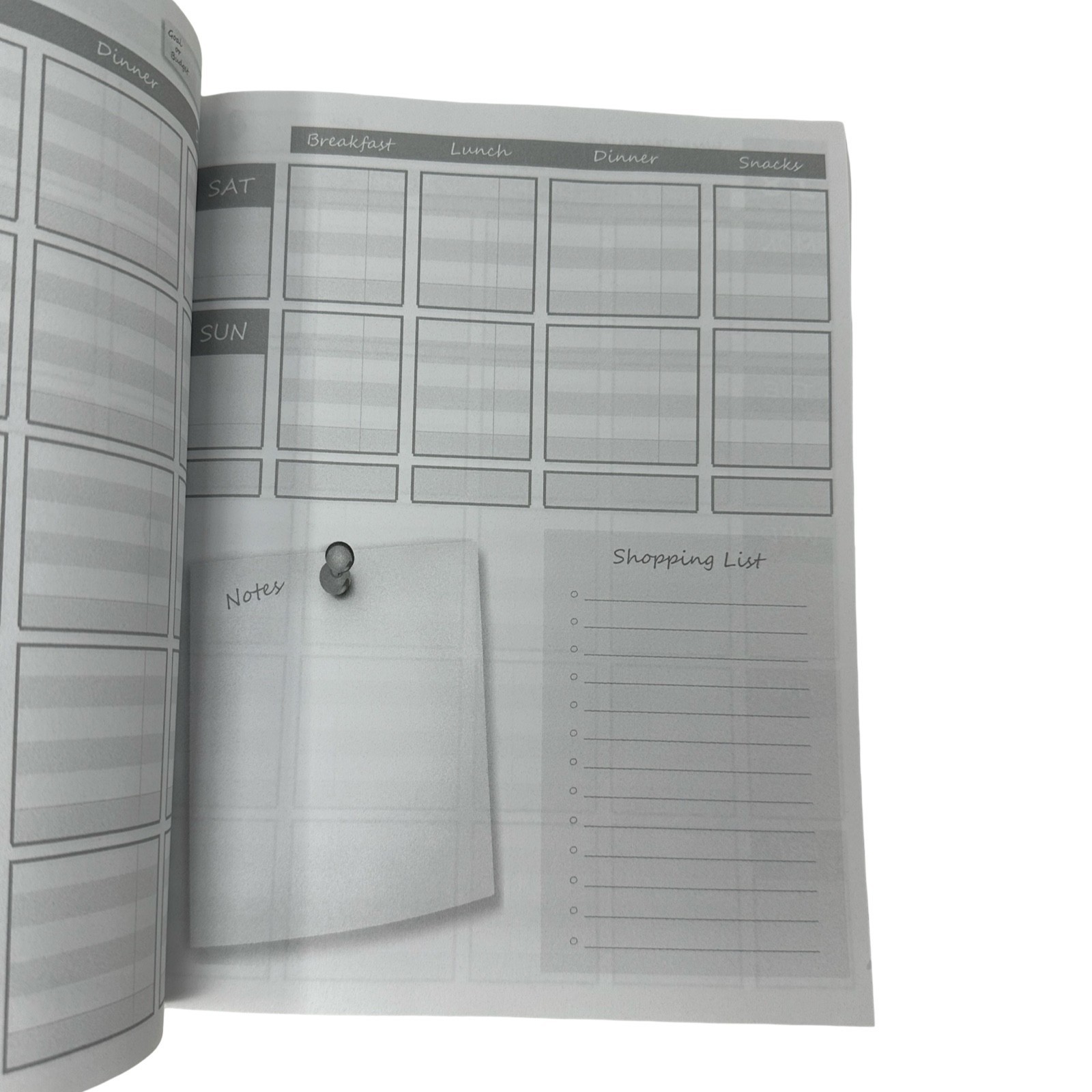 Wonder Woman 52-Week Daily Meal Planner Softcover Shopping List 110 Pages RARE