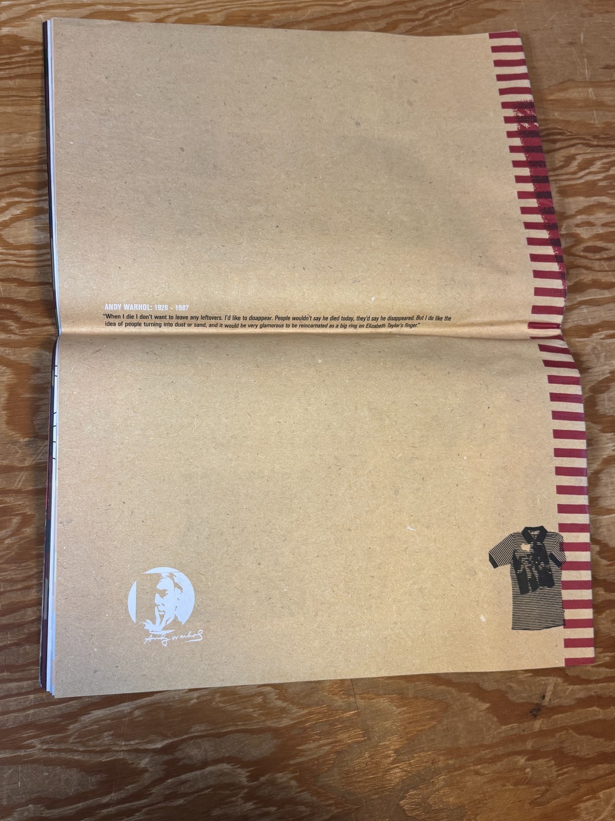 Andy Warhol by Cultura, 2005, First Edition, 30 pages tabloid-style book
