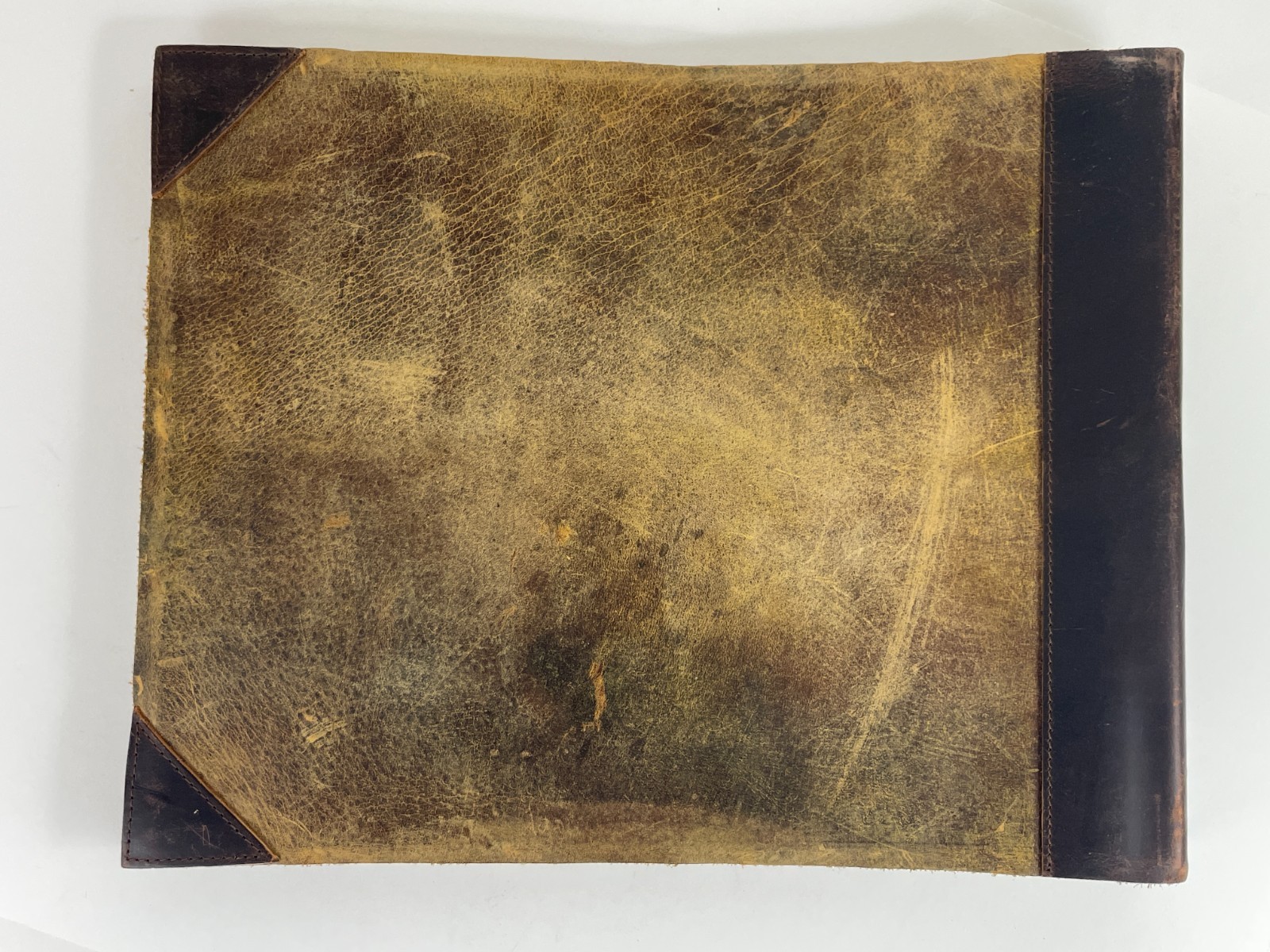 Leather sketchbook rugged *15 x 12 inches* large format heavy paper unmarked