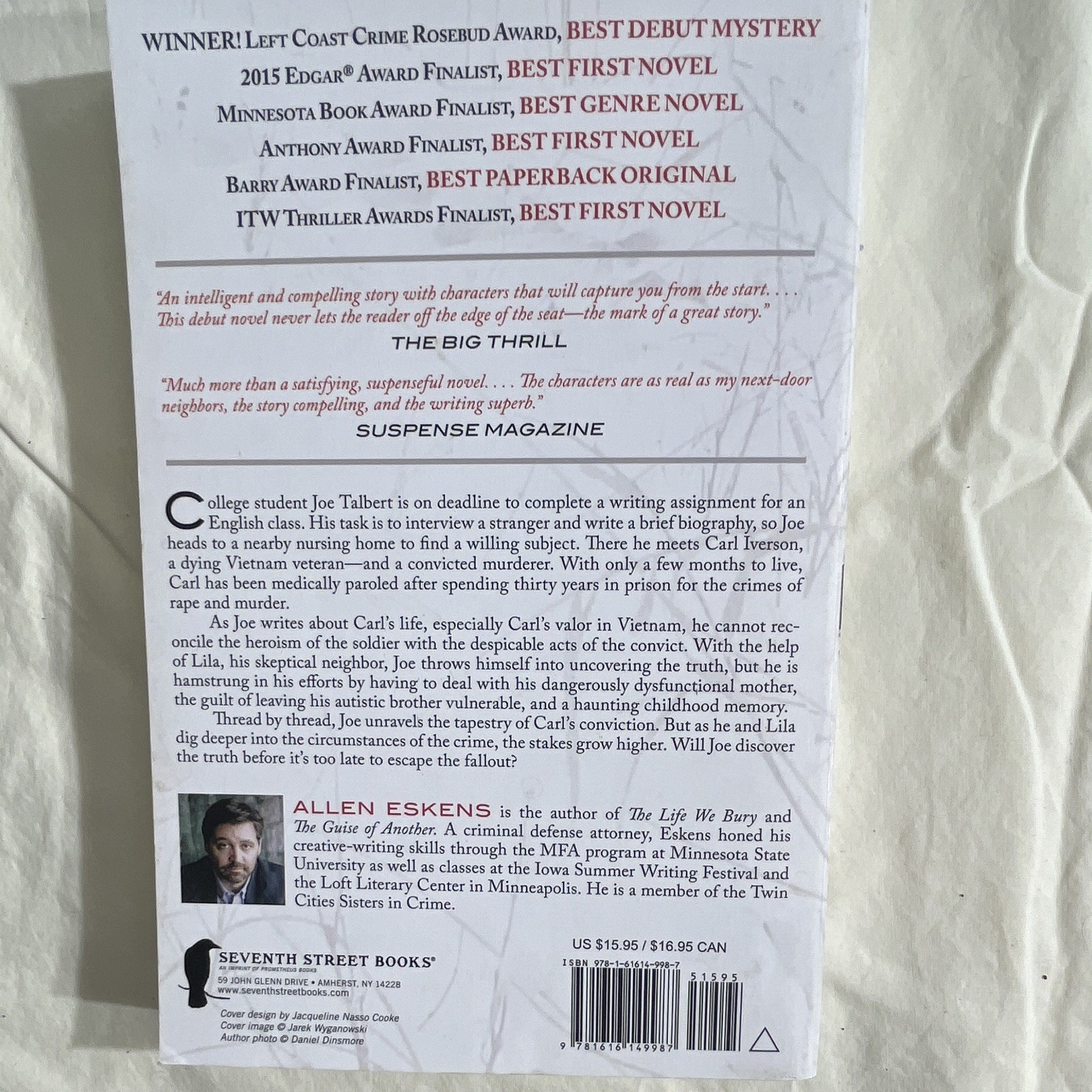 Allen Eskens The Life We Bury Paperback Mystery Crime Seventh Street Books 2014