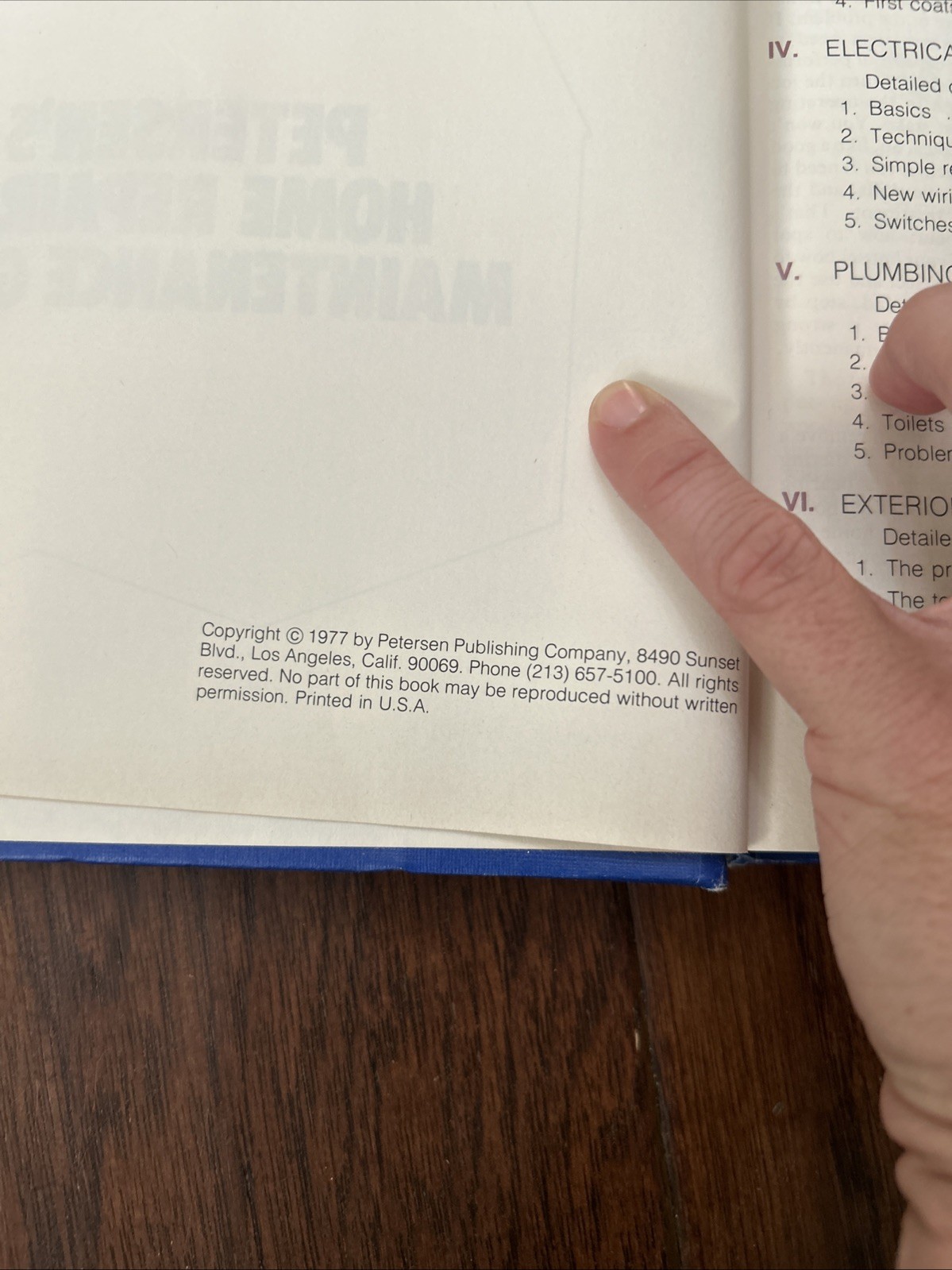 Petersen’s Home Repair&Maintenance Guide 1977 Hardcover 576 Pages