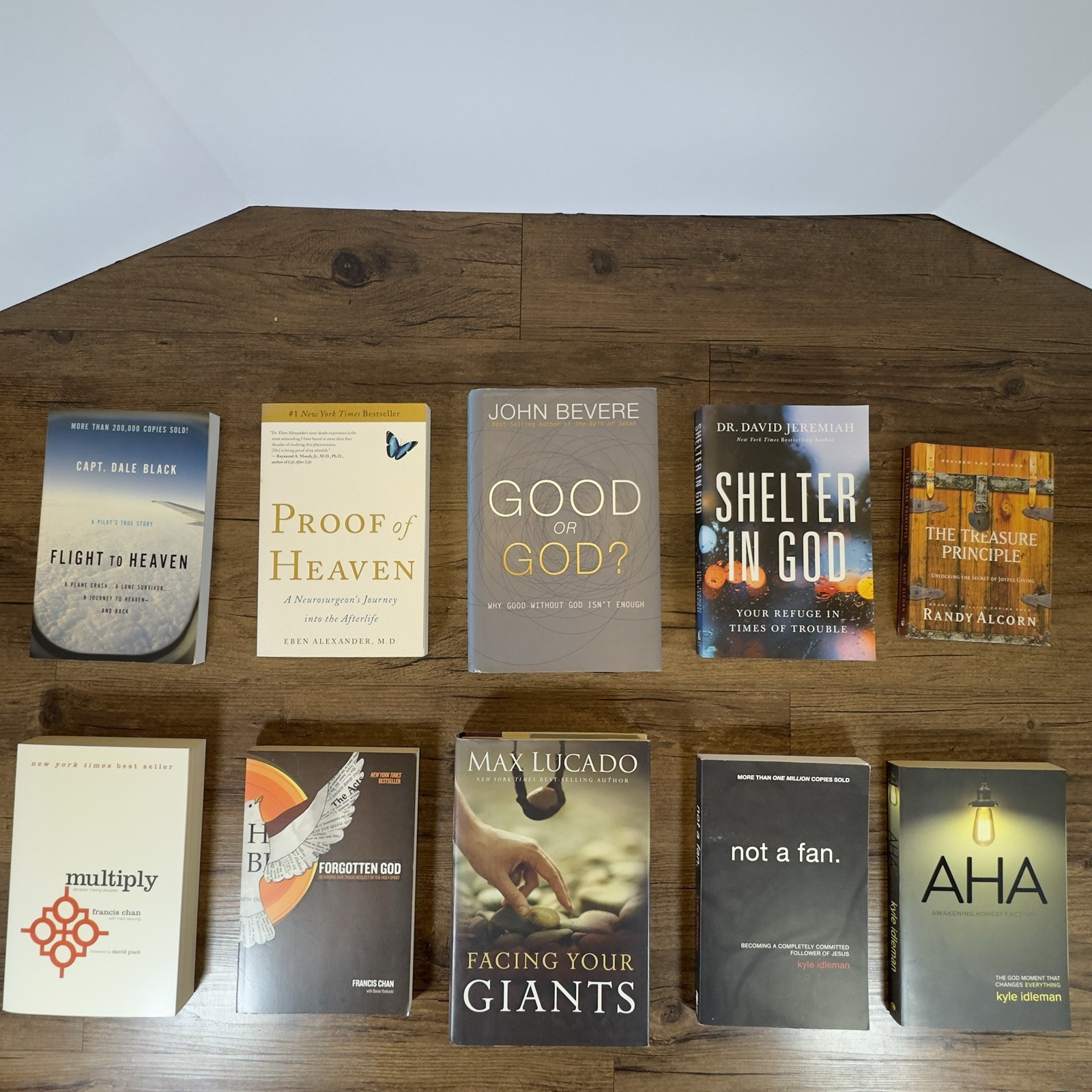 Christian Books Lot Of 10 – Francis Chan, John Bevere, Kyle Idleman, Max Lucado