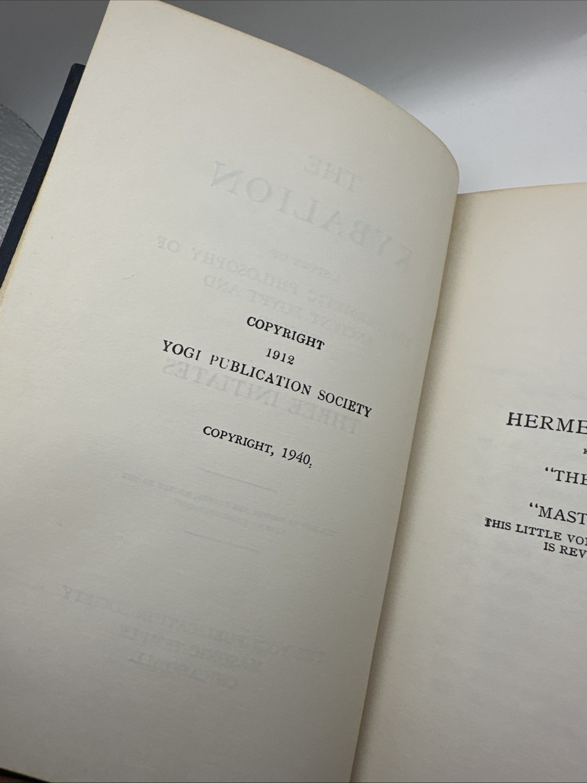 The Kybalion : Hermetic Philosophy (Hardcover, 1940, Yogi Publication Society)
