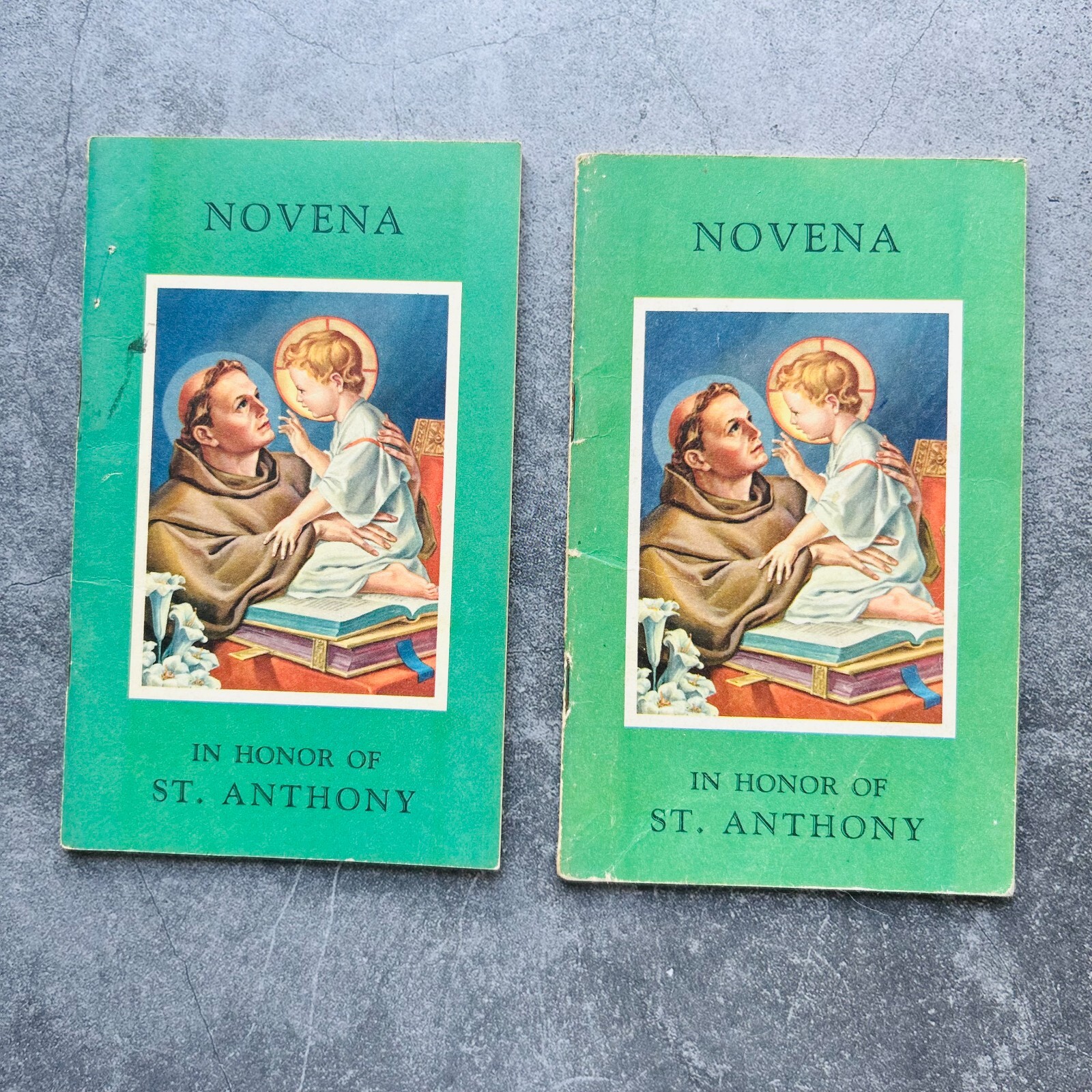 Novena in Honor of St. Anthony Paperback Booklet 1954 22nd Ed Lot of 2