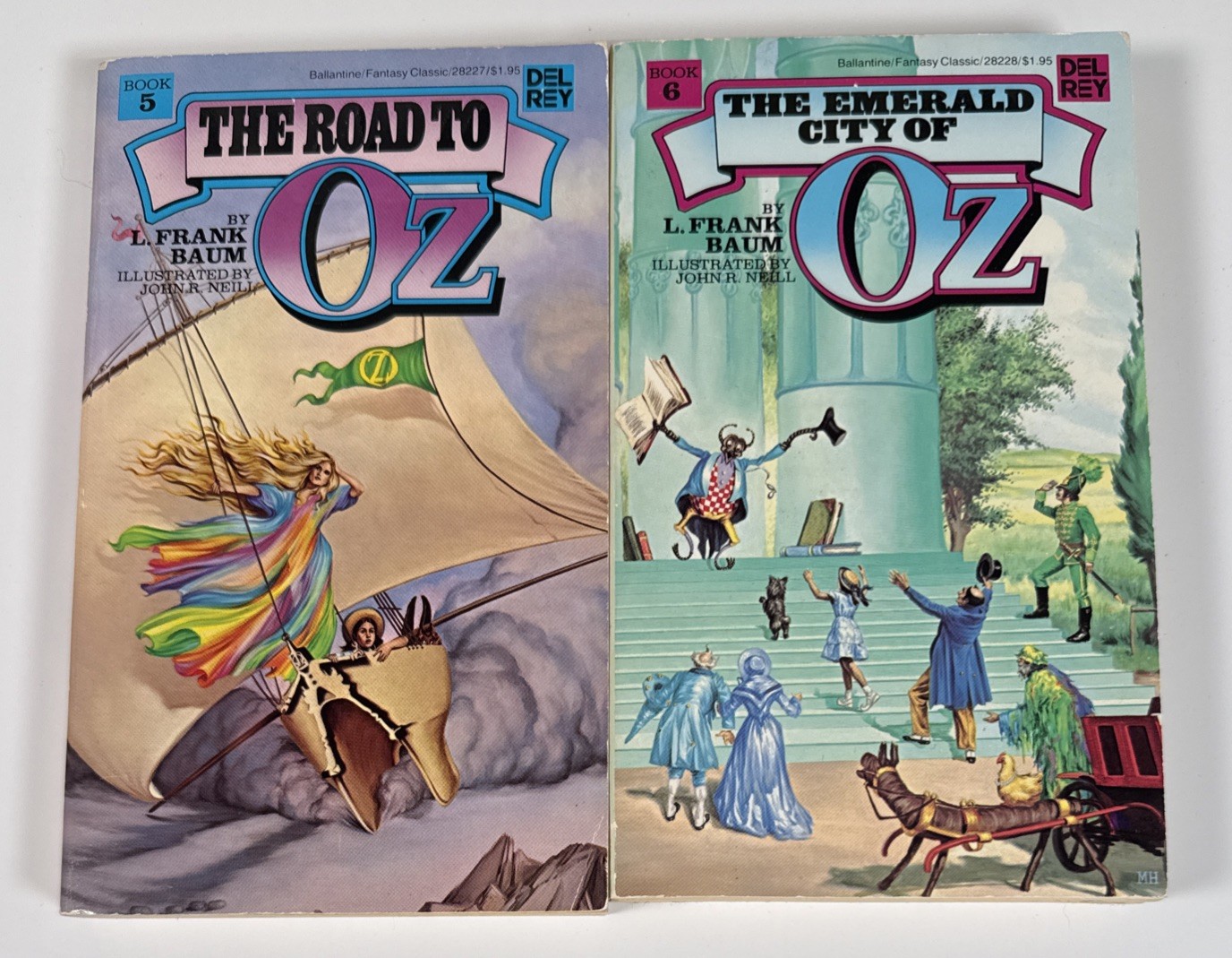 L. Frank Baum Oz Series Books 1-6 Del Rey Paperback Lot of 6
