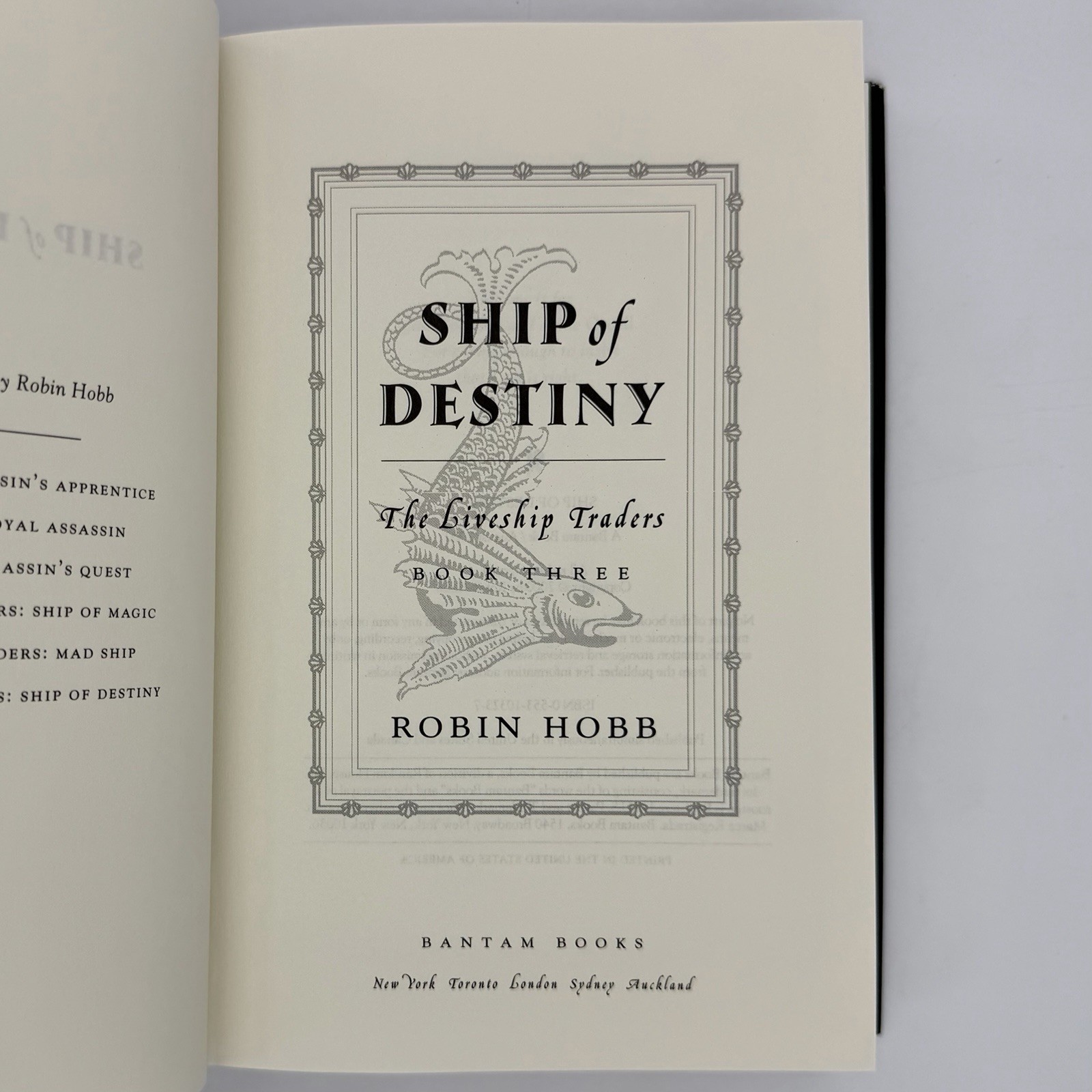 Liveship Traders: Ship of Destiny – Robin Hobb (Bantam, 2000) 1st BCE hardcover