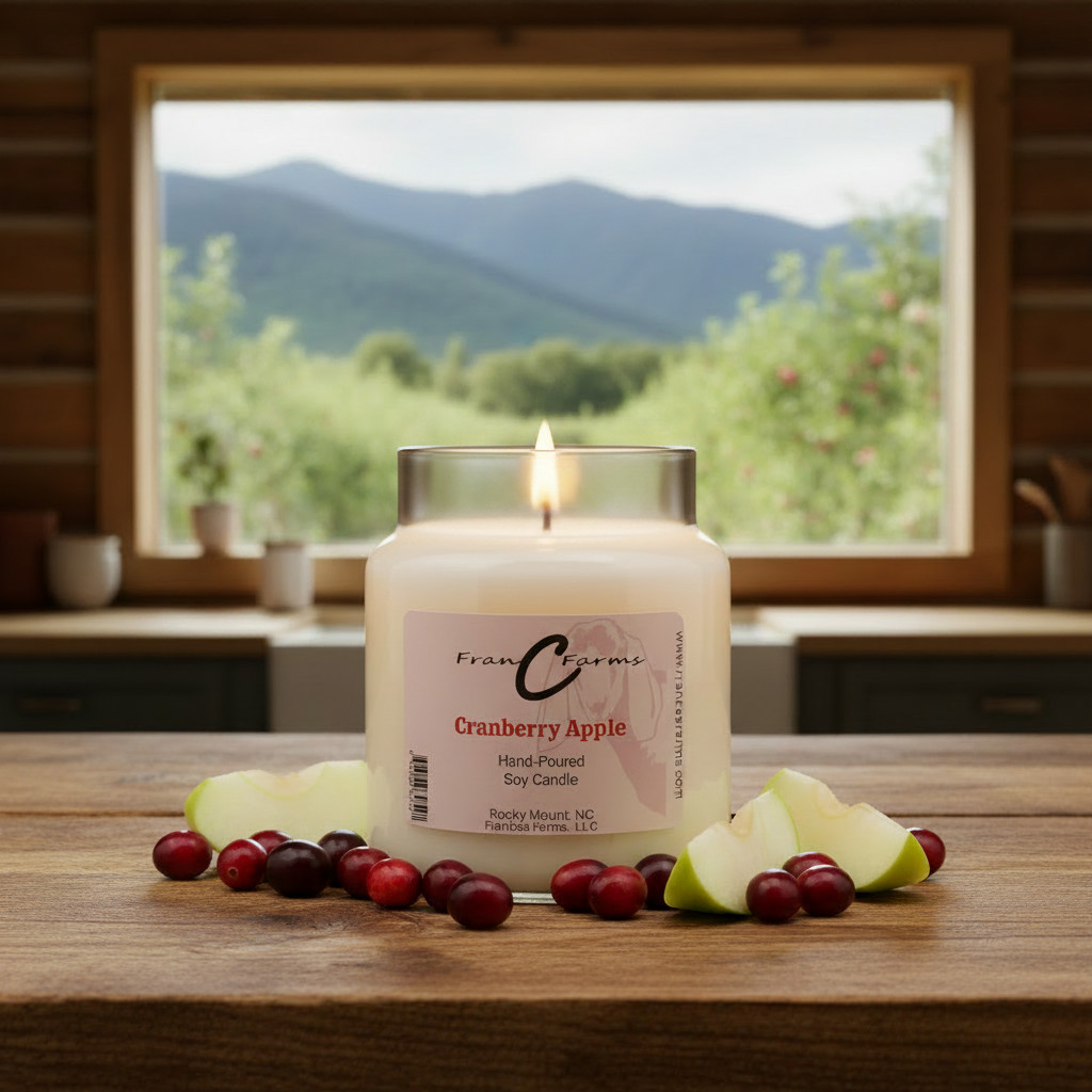 Cranberry Apple Soy Candle – 18 oz. Apothecary Candle