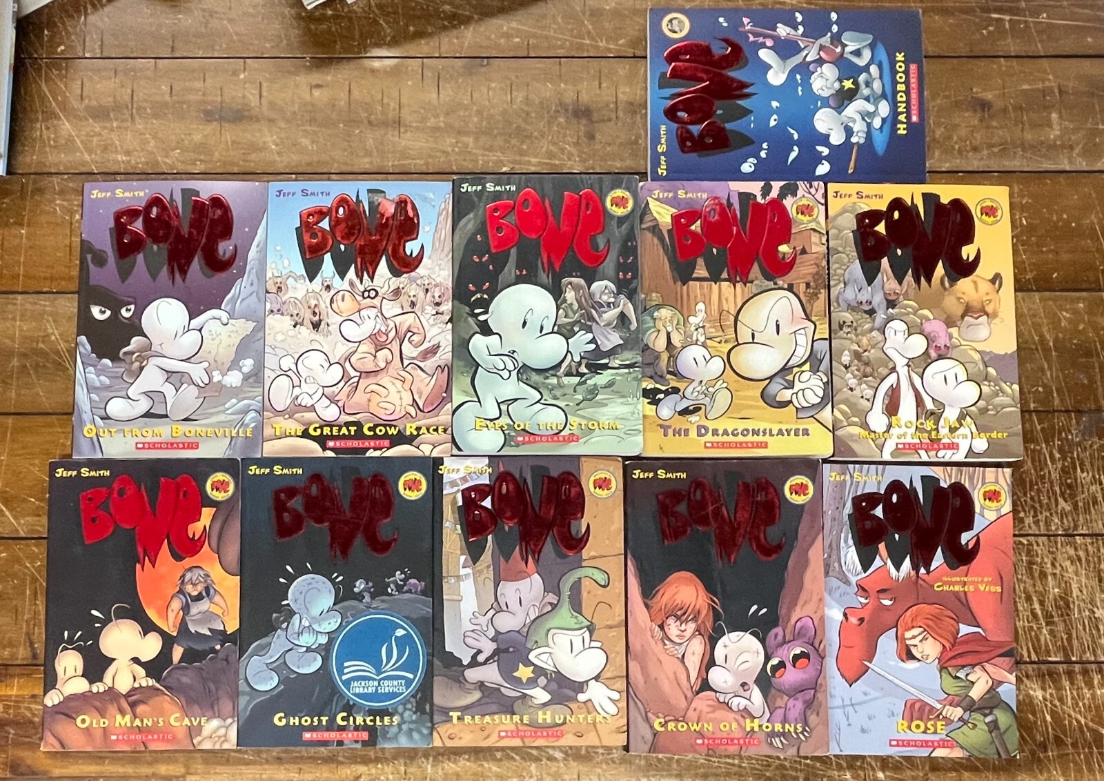 Lot of 1-10 Bone Books + Handbook – Jeff Smith