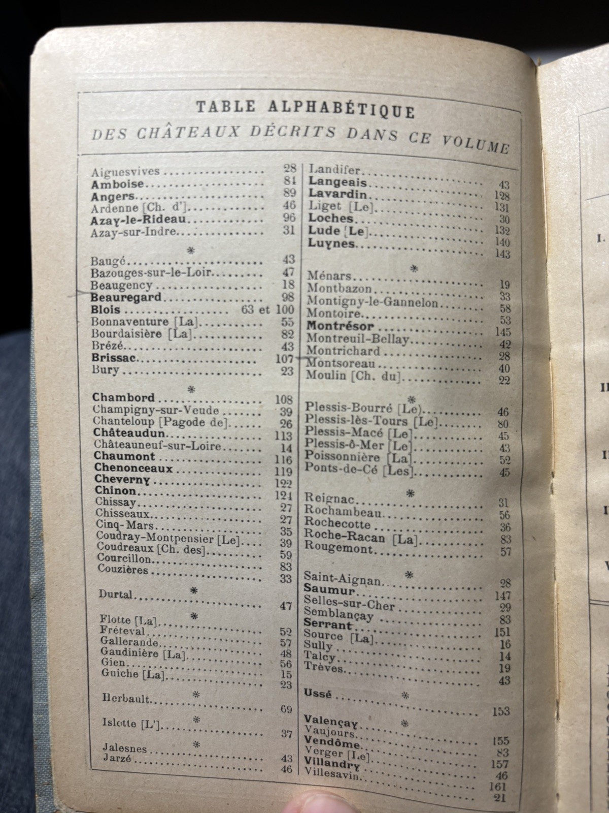1912 FRENCH TRAVEL GUIDE HARD COVER BOOK 162 PAGES,LES CHATEAUX DE LA LOIRE