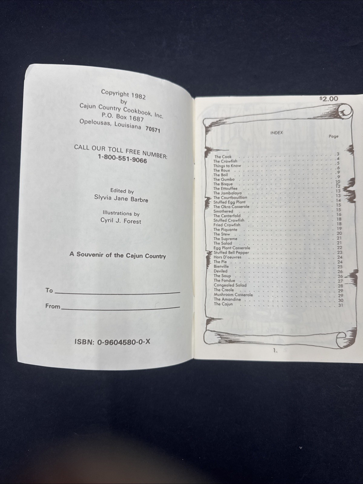 The Crawfish Cook Book by Dalmatian D, Dupre (1982 Paperback 32 Pages)