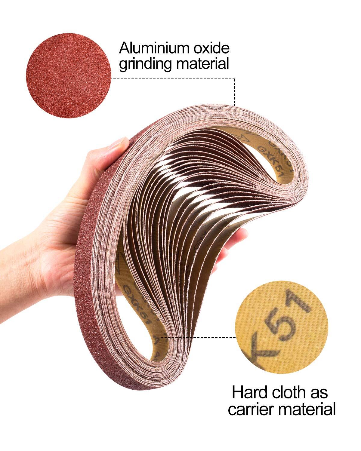 S SATC Sanding Belts 1×30-Inch belt Belt Sander 24Pcs 1×30 Inch