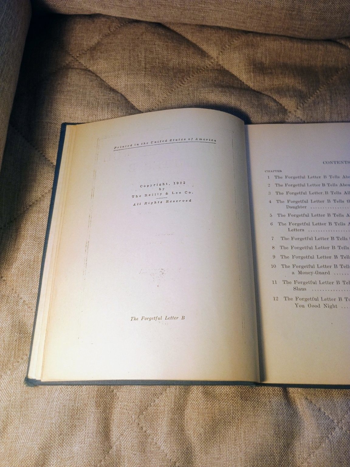 The Forgetful Letter B Richard A. Clarke 1922 Vintage Children’s Illustrated