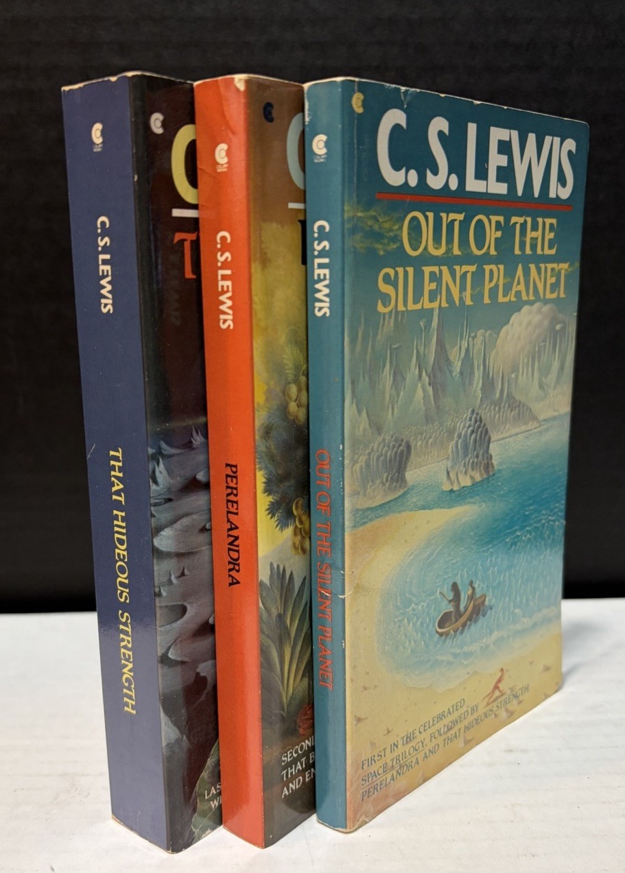 Vintage 1980’s “THE COSMIC TRILOGY” by C. S. Lewis 3 Volumes Complete