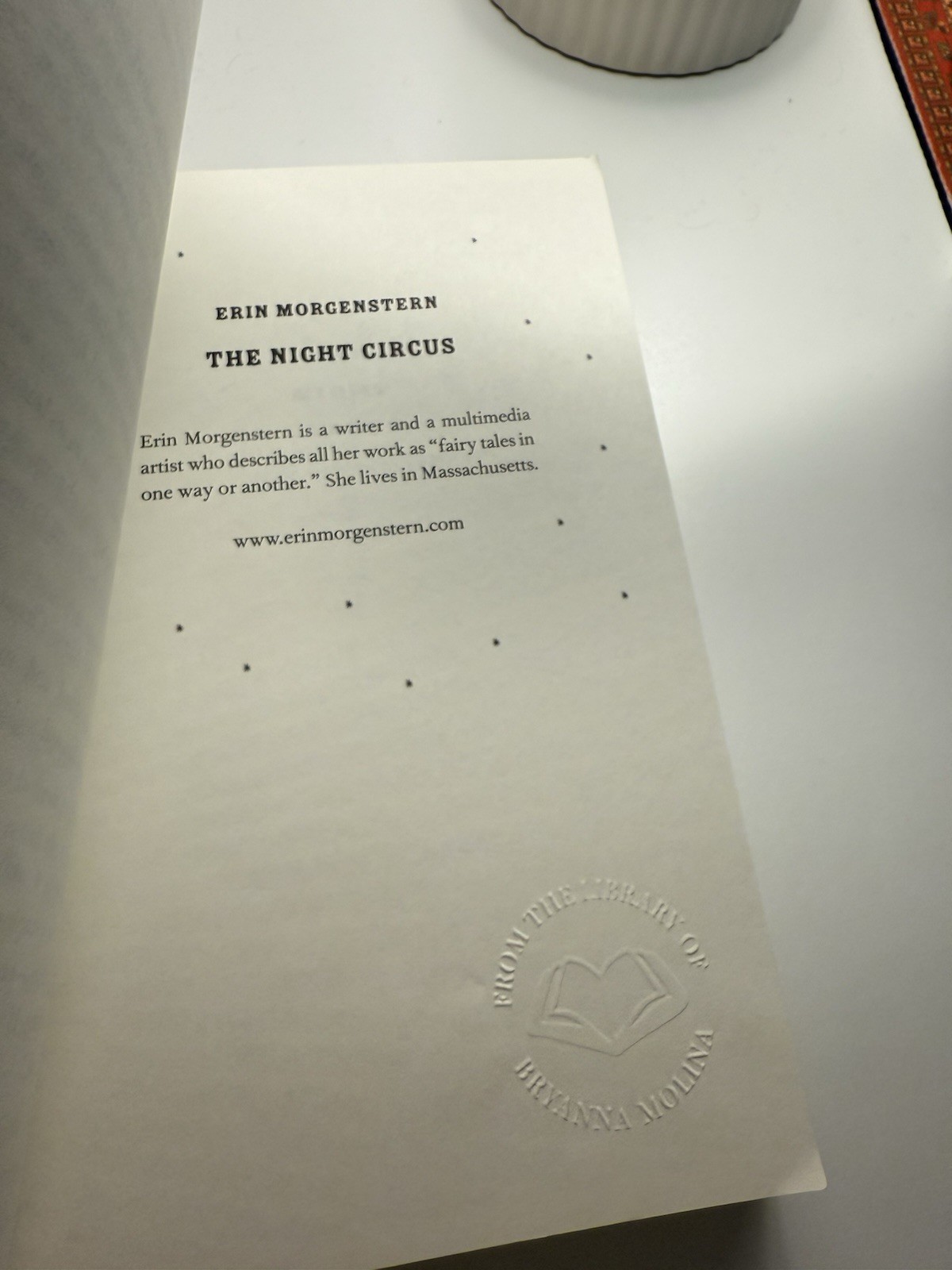 The Night Circus : A Novel by Erin Morgenstern