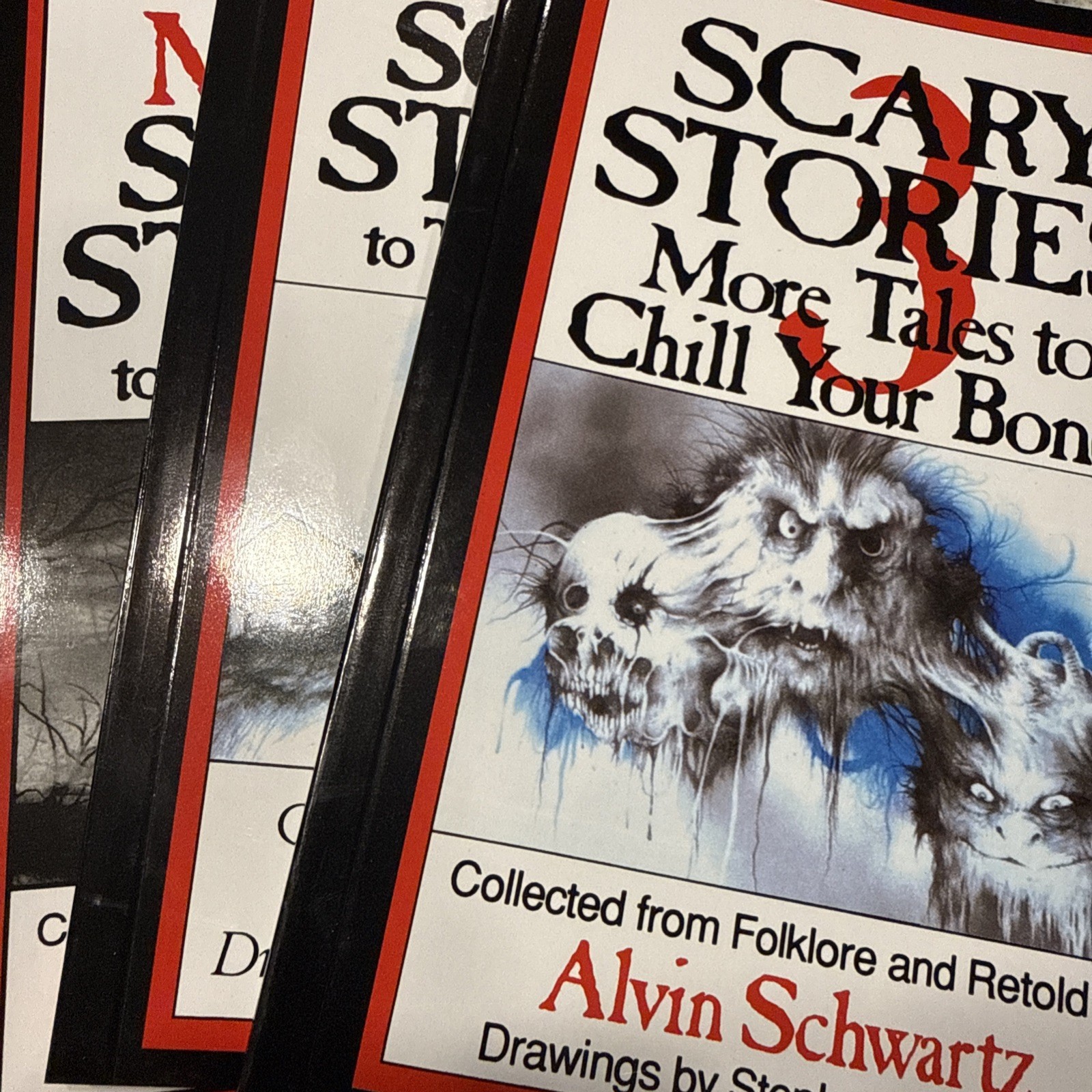Scary Stories To Tell In the Dark Treasury Bk Set 1 2 3 Original Alvin Schwartz